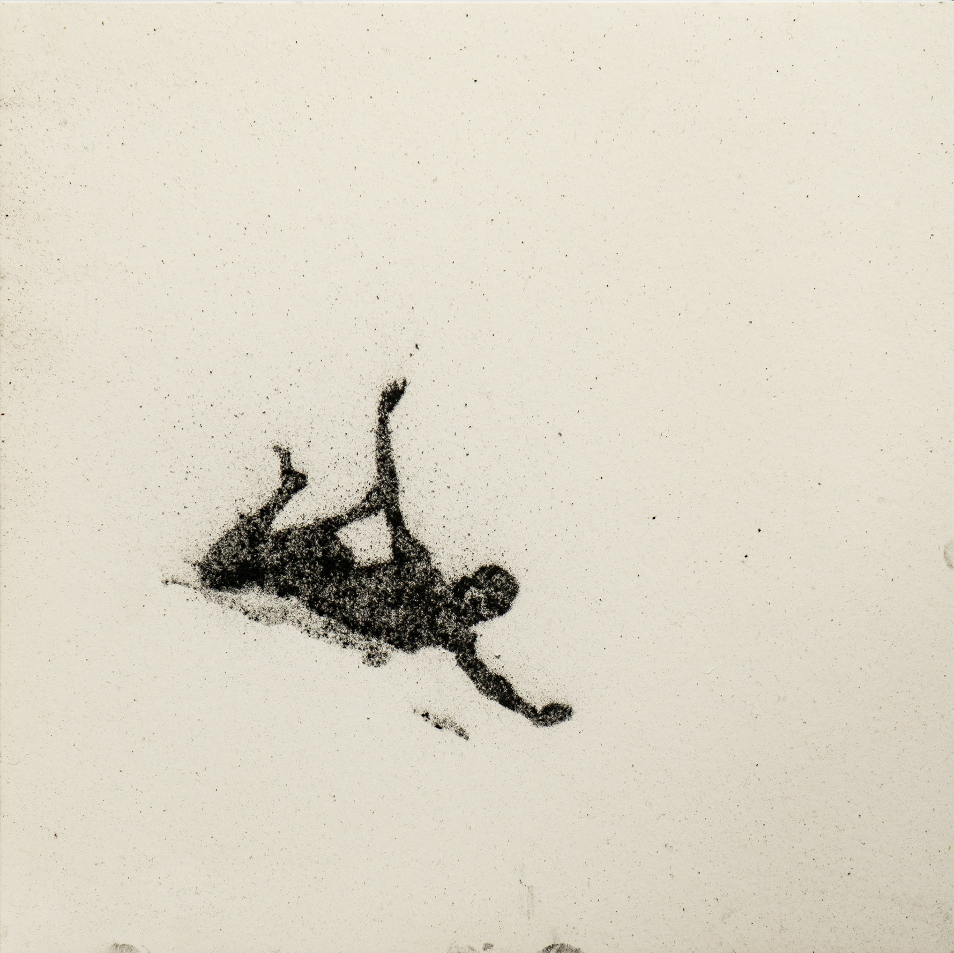 Untitled, graphite(powder) on paper, 23,4 x ± 23,4 cm, 2020