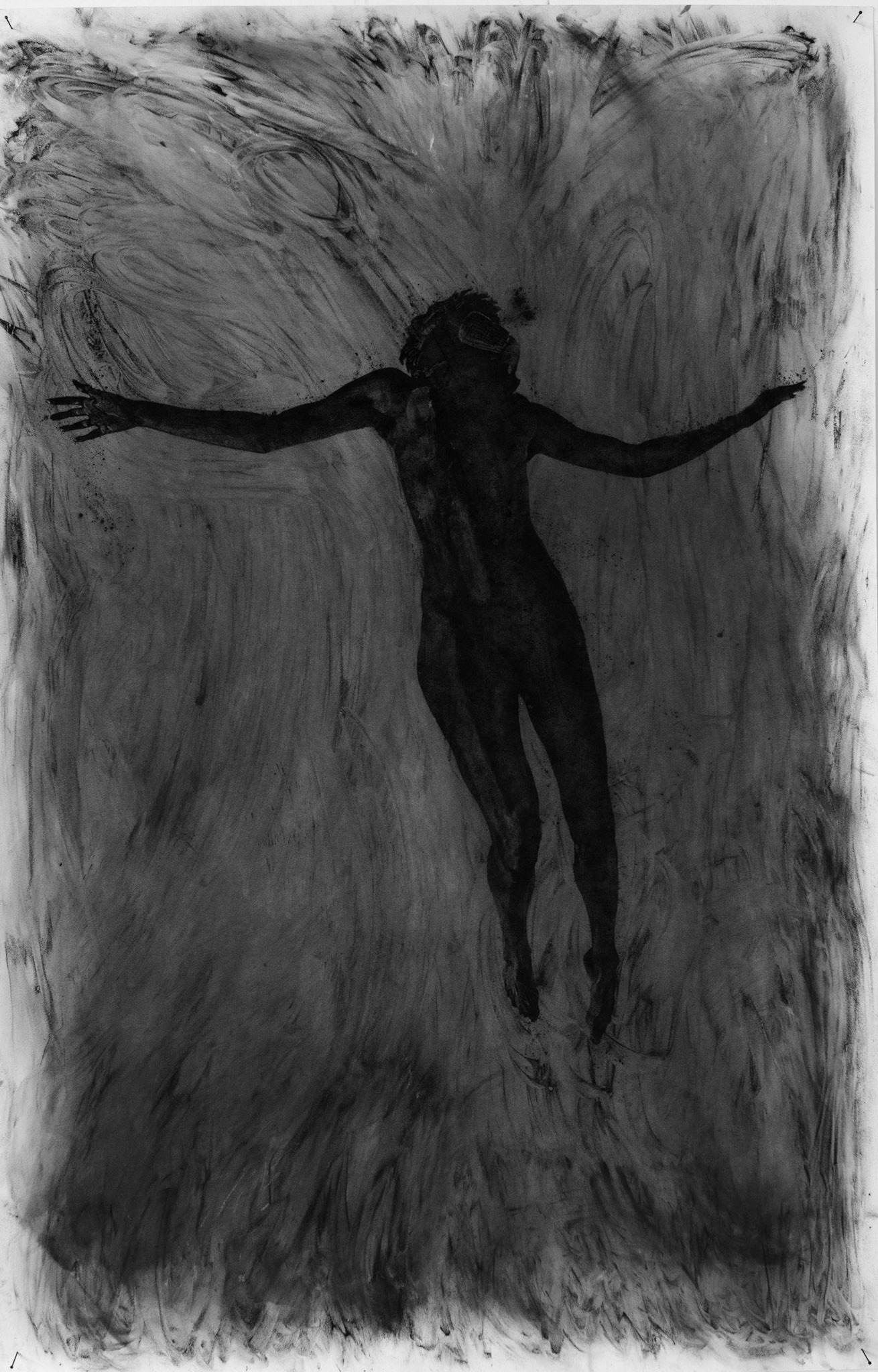 Untitled, graphite powder on paper, 170 x 110 cm, 2021/2022