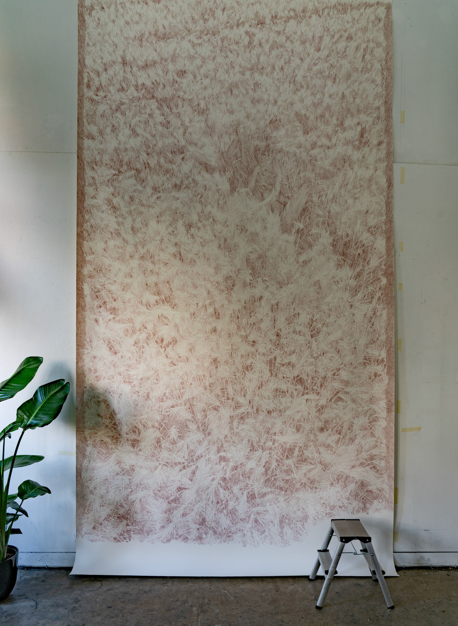 06.27 (making of), coloured pencil on paper, 427 x 240 cm, 2025 