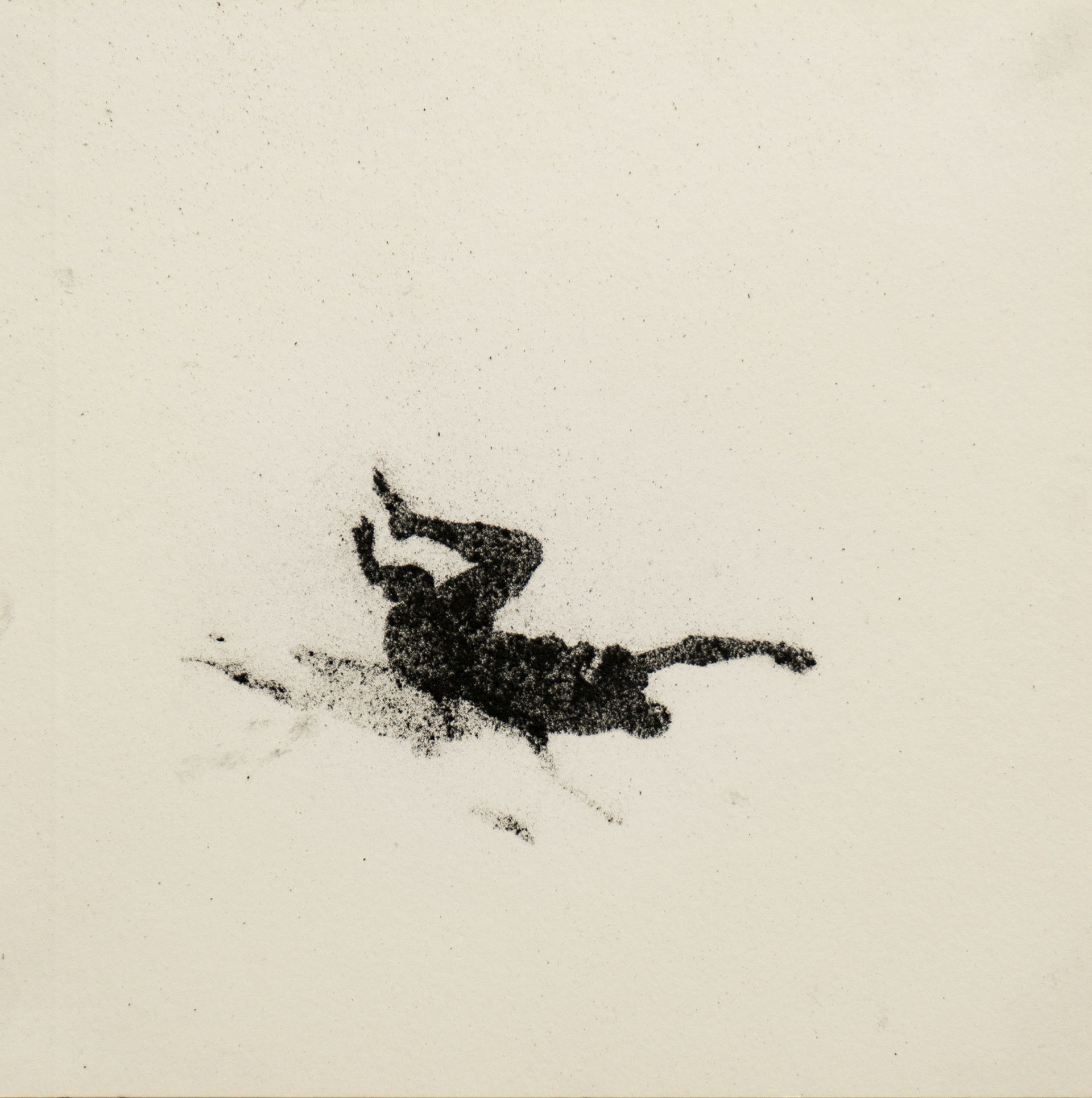 Untitled, graphite(powder) on paper, 23,4 x ± 23,4 cm, 2020