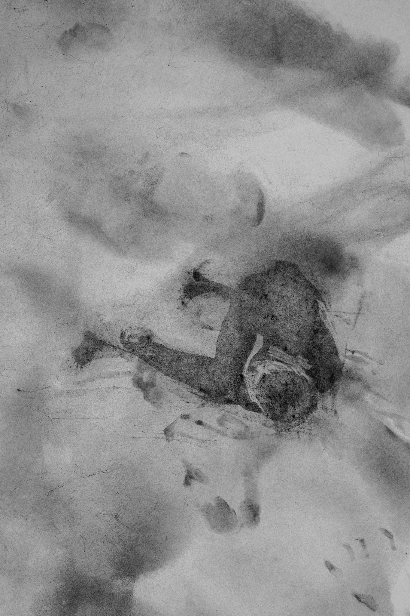 Untitled, graphite (powder) on paper, 75 x 50 cm, 2019