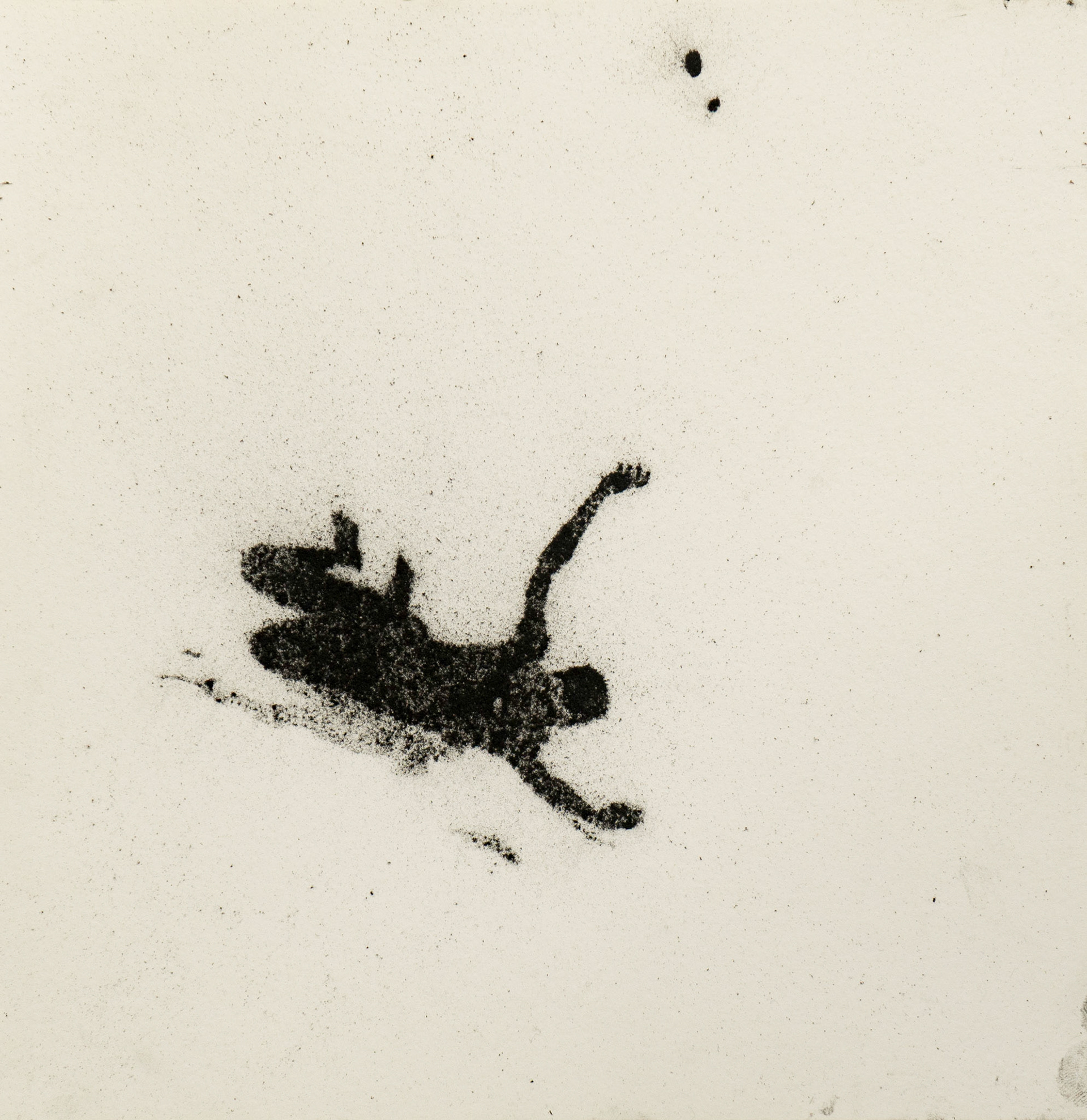 Untitled, graphite(powder) on paper, 23,4 x ± 23,4 cm, 2020