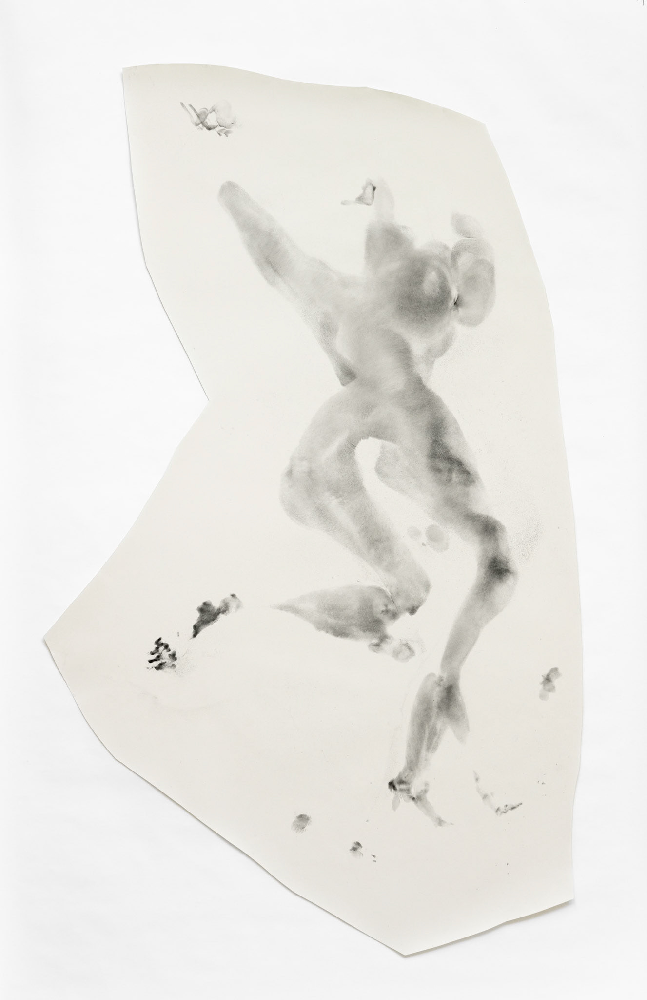 Body Print, graphite powder on paper, life size, selection  2022-2023