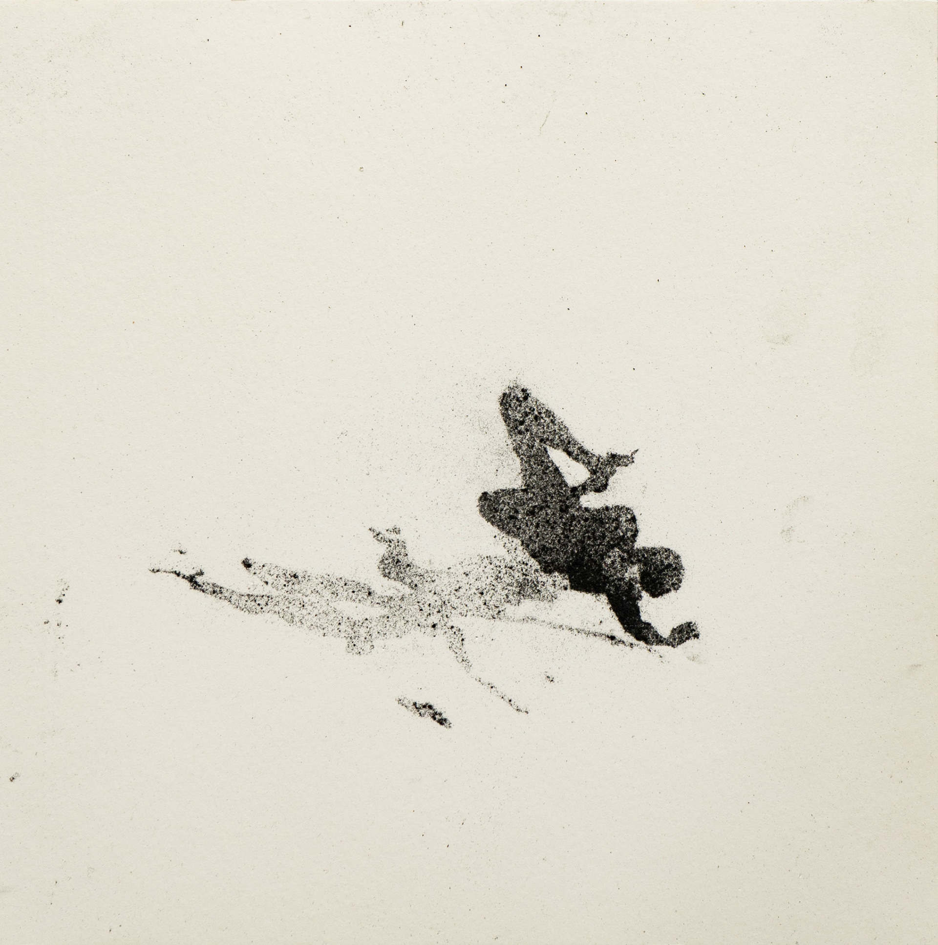 Untitled, graphite(powder) on paper, 23,4 x ± 23,4 cm, 2020
