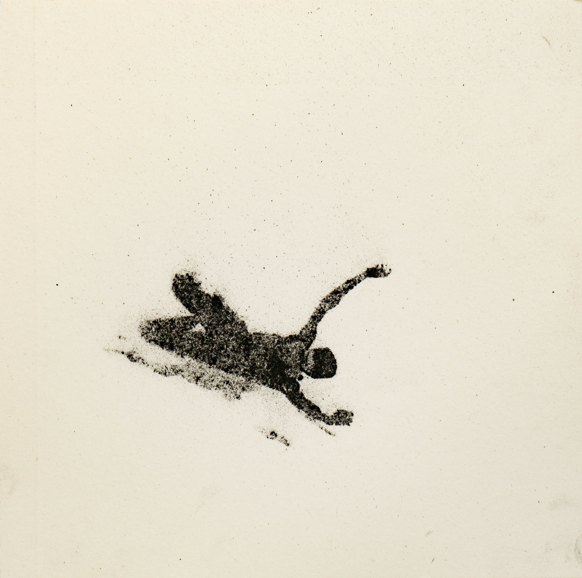 Untitled, graphite(powder) on paper, 23,4 x ± 23,4 cm, 2020