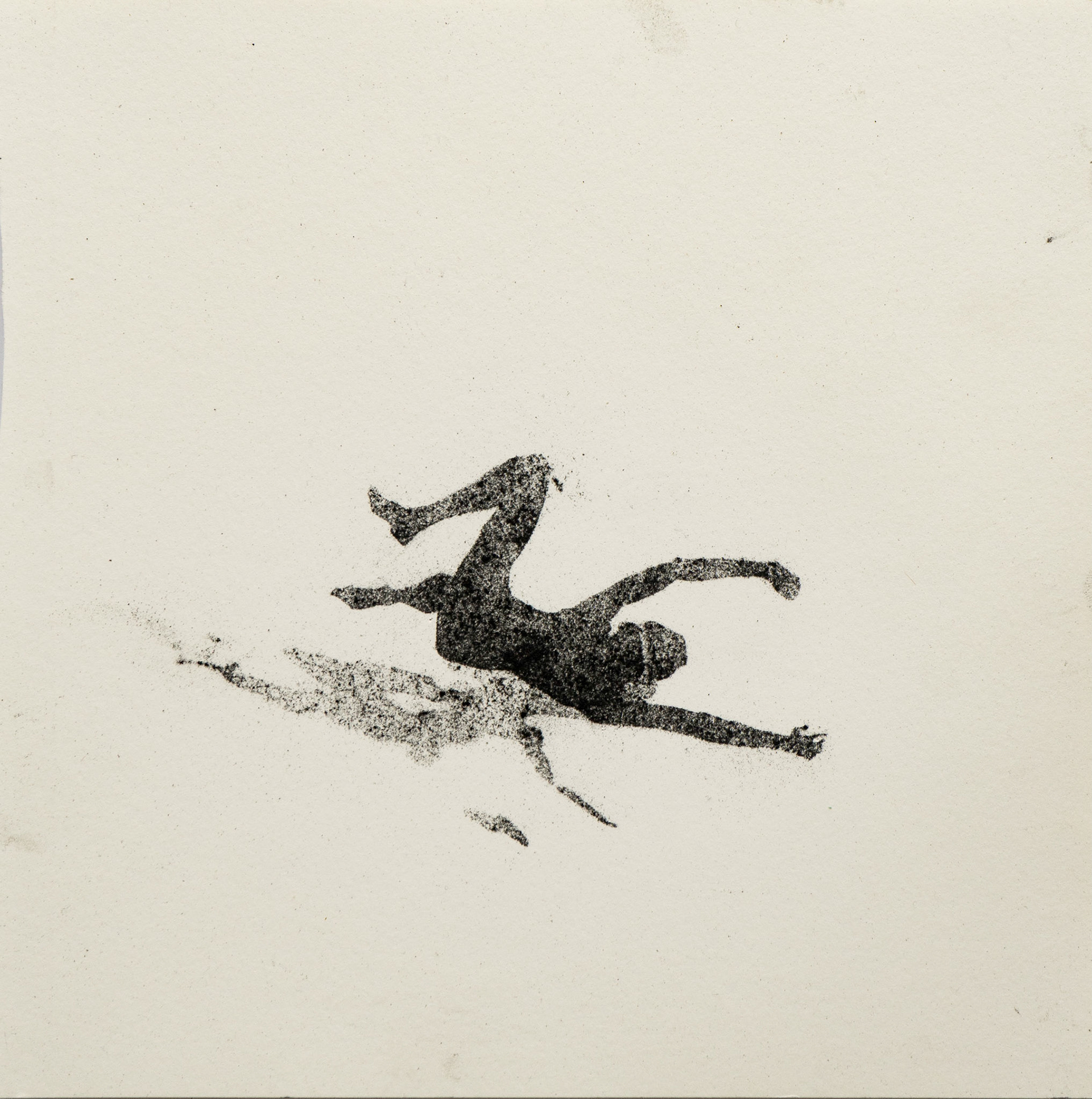 Untitled, graphite(powder) on paper, 23,4 x ± 23,4 cm, 2020