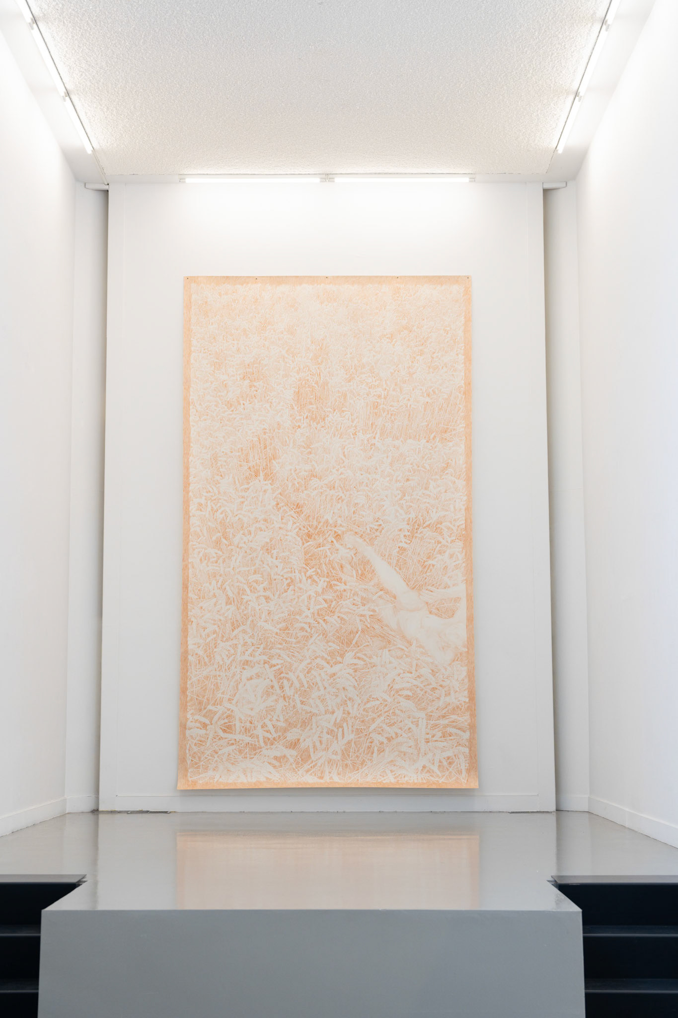 Untitled (July 19), coloured pencil on paper, 427 x 240 cm, 2025, Drawing Centre Diepenheim 2026, photo Jeffrey van Houten
