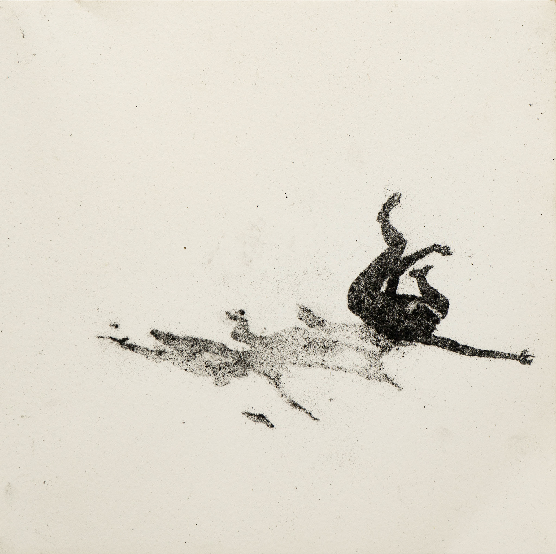 Untitled, graphite(powder) on paper, 23,4 x ± 23,4 cm, 2020