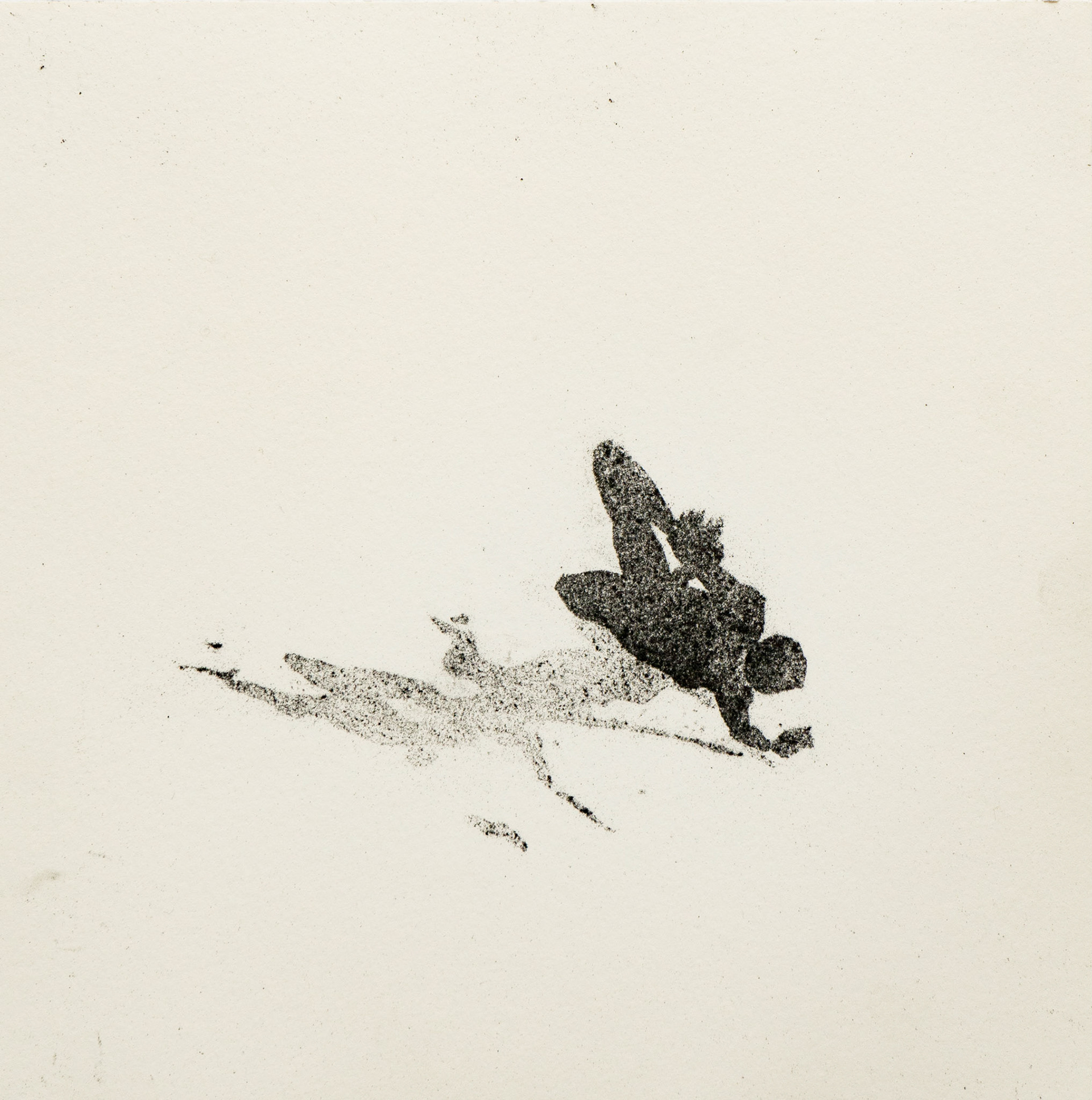 Untitled, graphite(powder) on paper, 23,4 x ± 23,4 cm, 2020