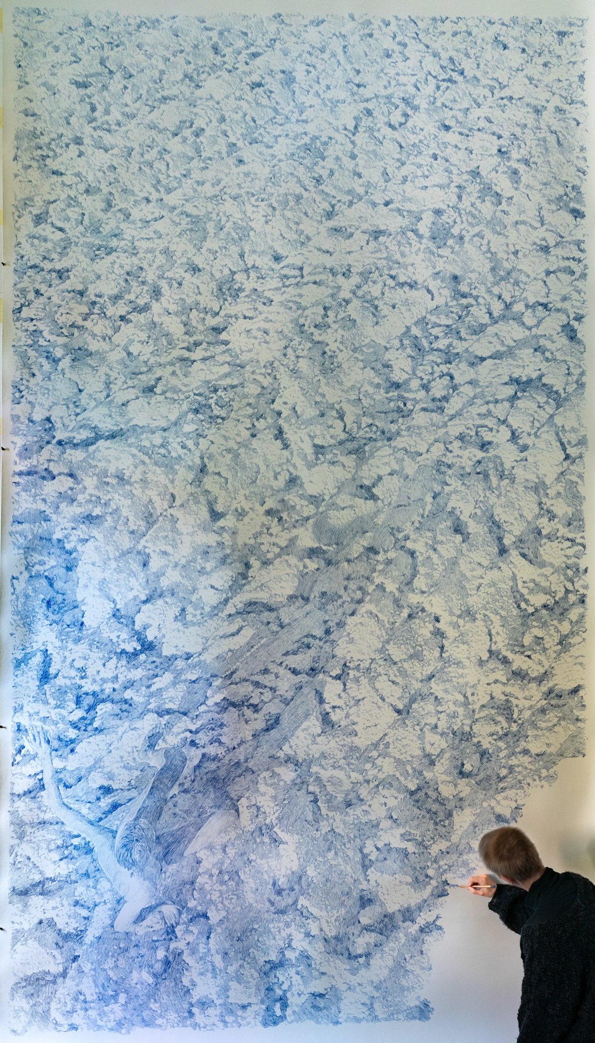 01.18 (making of), coloured pencil on paper, 427 x 240 cm, 2025 