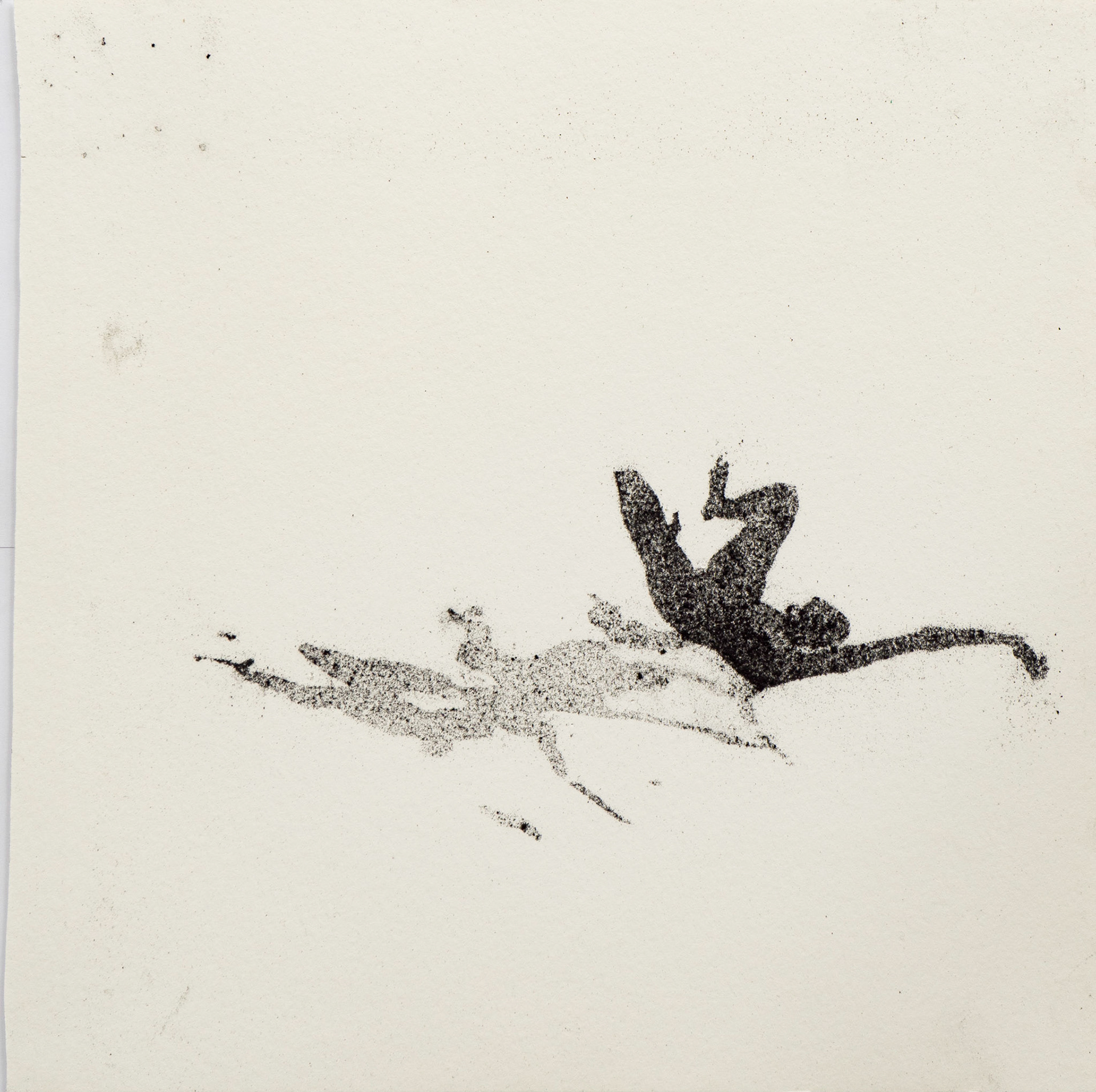Untitled, graphite(powder) on paper, 23,4 x ± 23,4 cm, 2020
