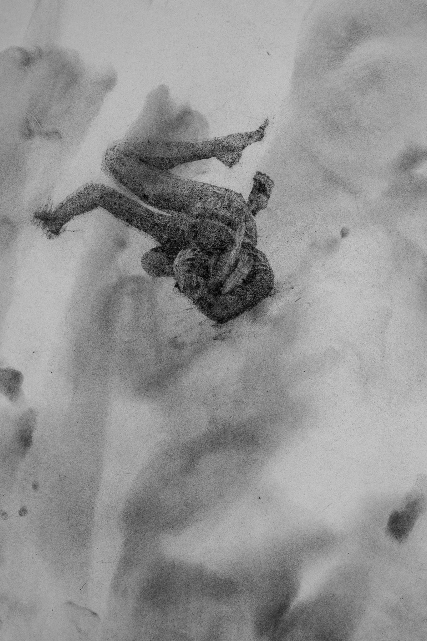 Untitled, graphite (powder) on paper, 75 x 50 cm, 2019