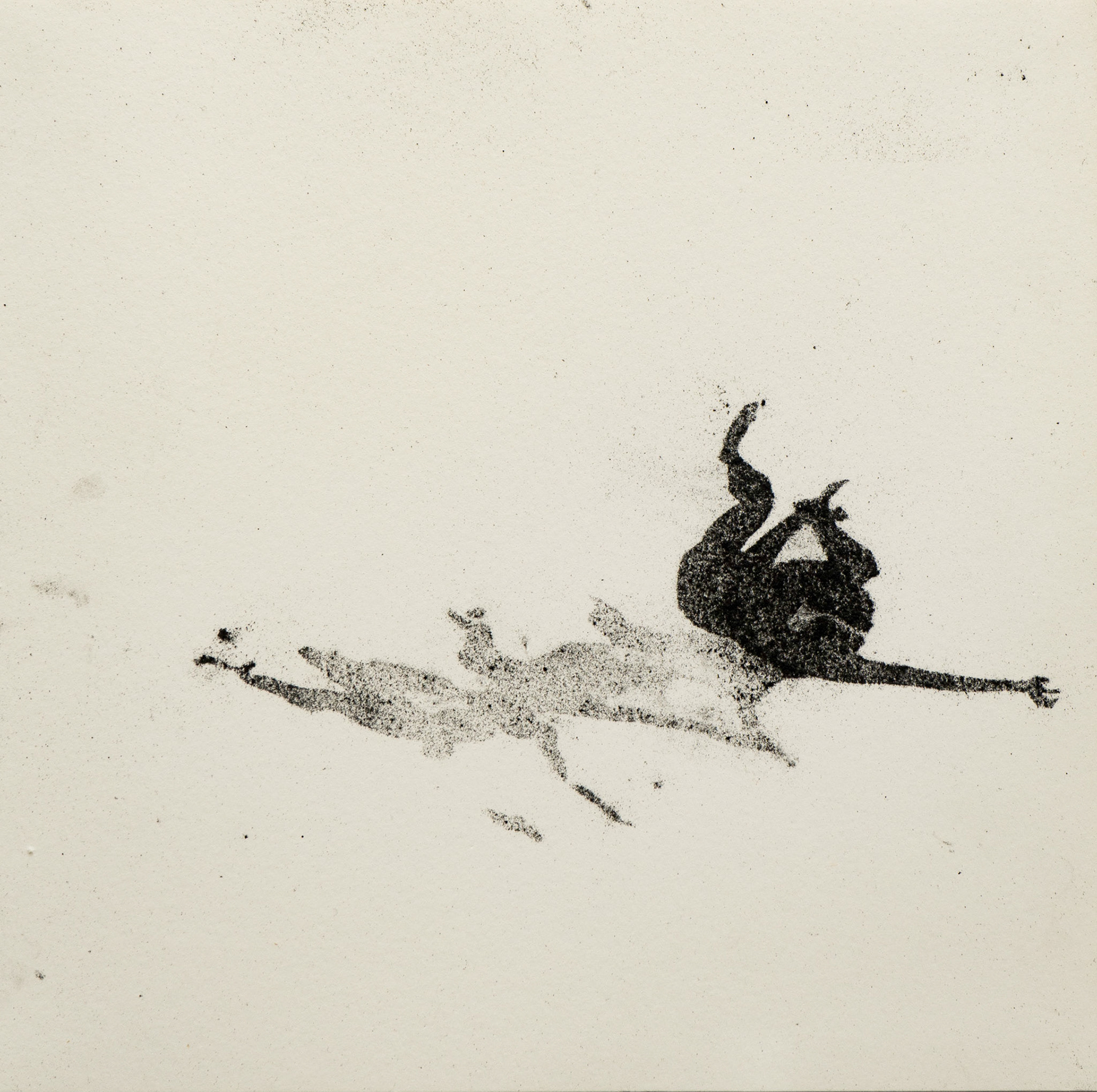 Untitled, graphite(powder) on paper, 23,4 x ± 23,4 cm, 2020