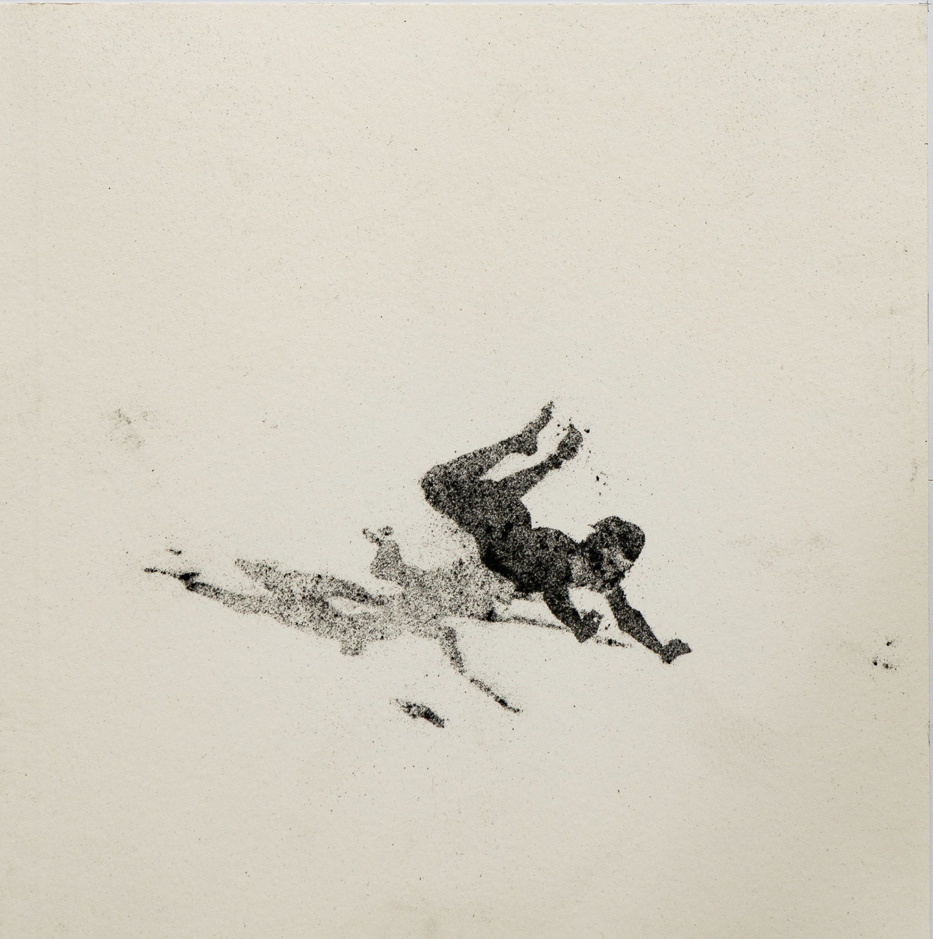 Untitled, graphite(powder) on paper, 23,4 x ± 23,4 cm, 2020