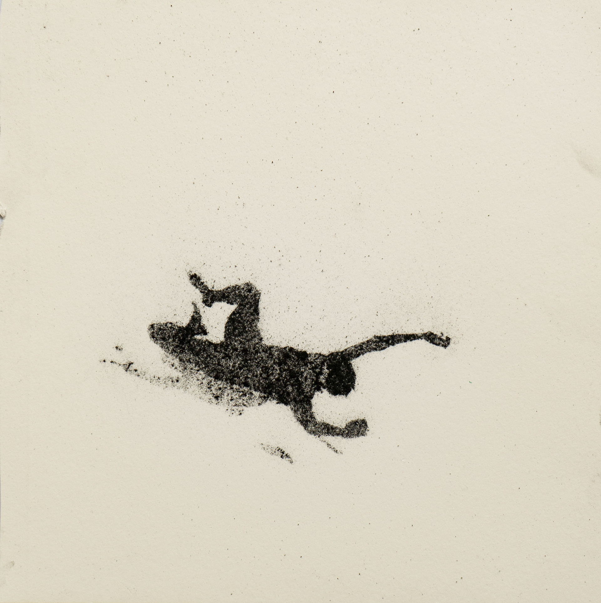 Untitled, graphite(powder) on paper, 23,4 x ± 23,4 cm, 2020