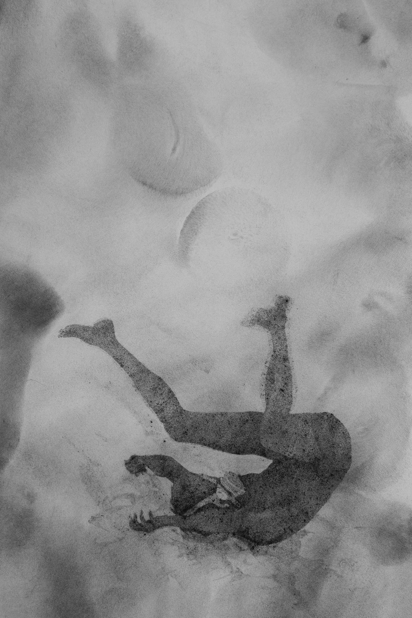 Untitled, graphite (powder) on paper, 75 x 50 cm, 2019 (in private collection)