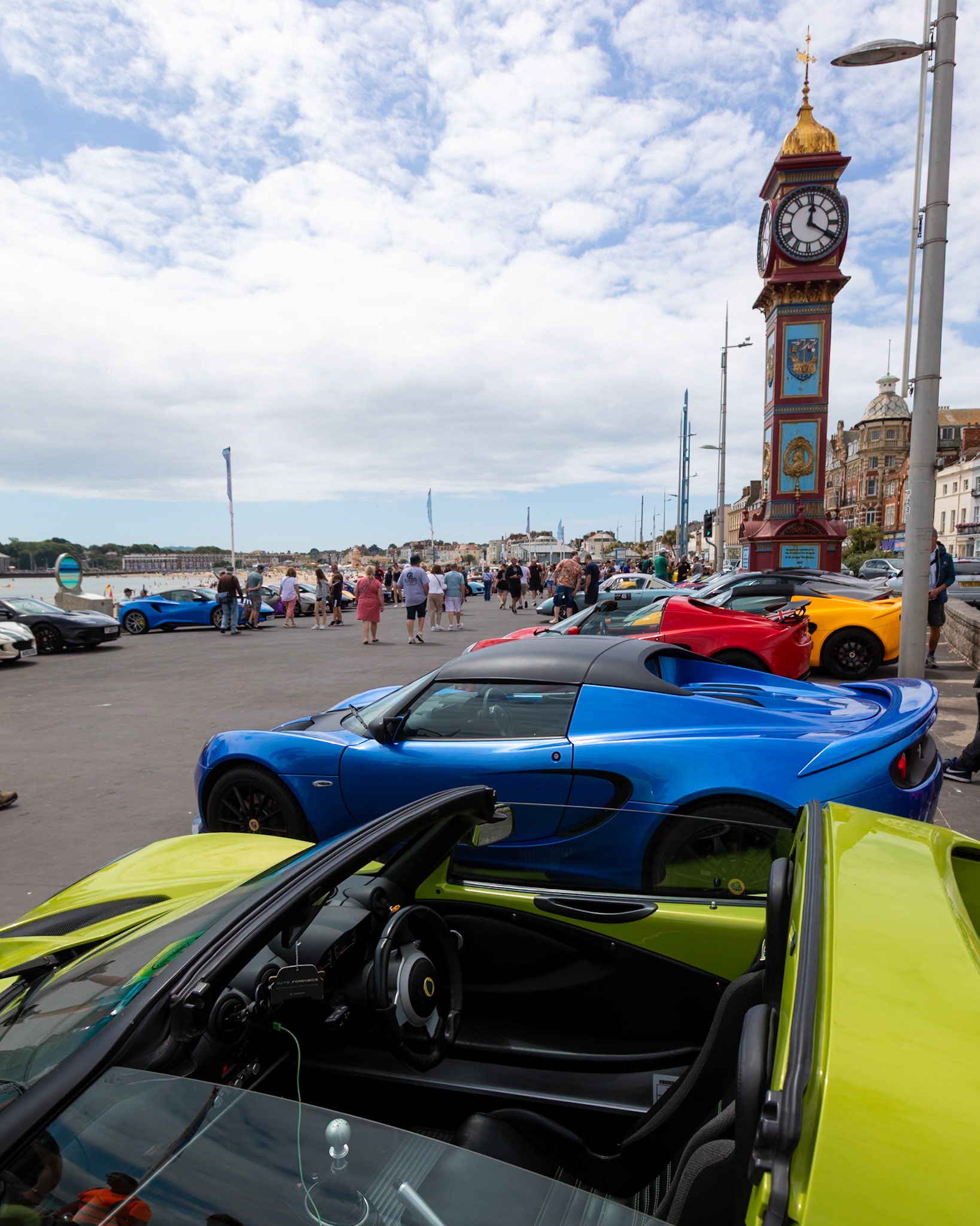 The Lotus Club of Great Britians annual display of cars at Weymouth 2024.