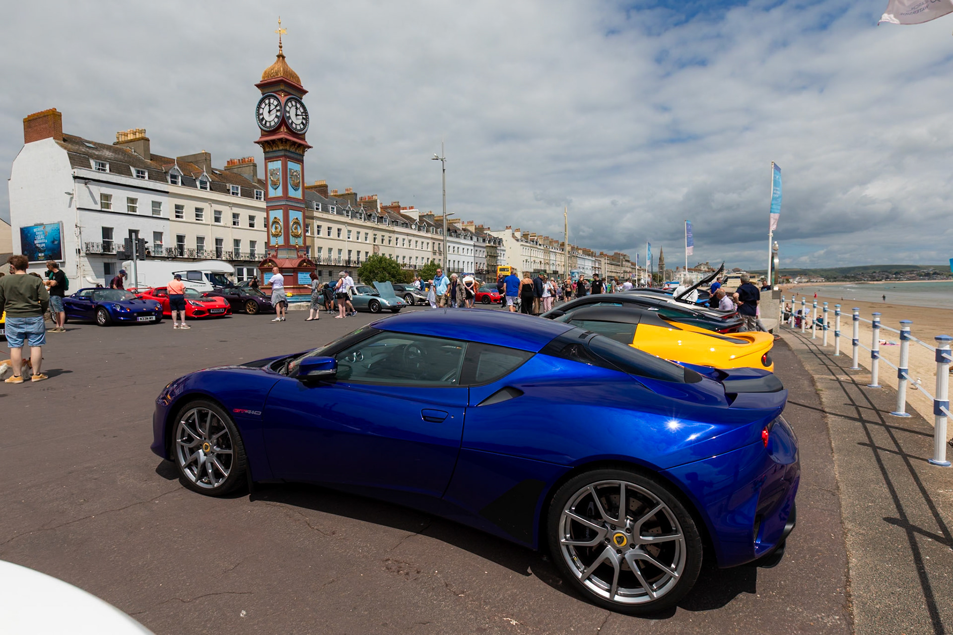 The Lotus Club of Great Britians annual display of cars at Weymouth 2024.