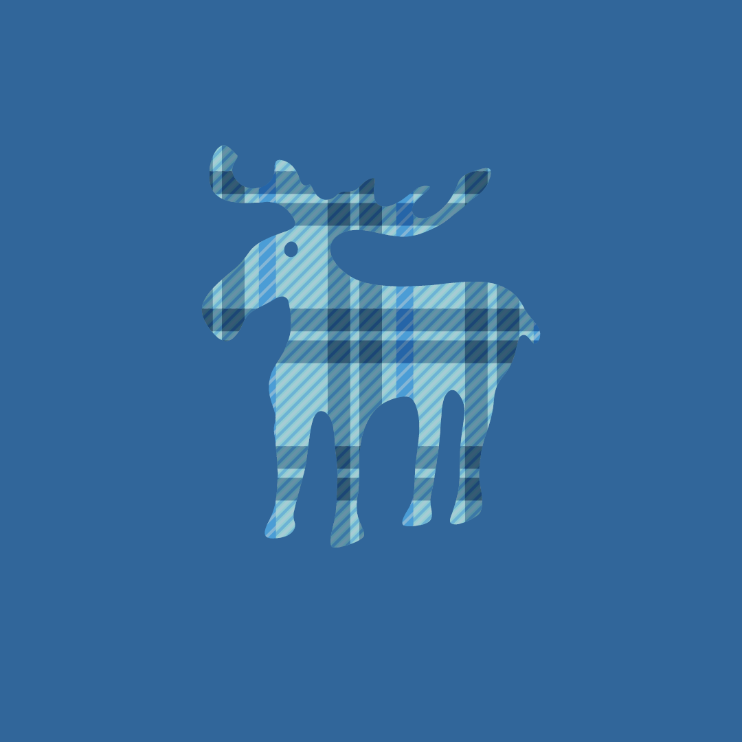 Flannel Moose in Blue - SM202309-MSF012