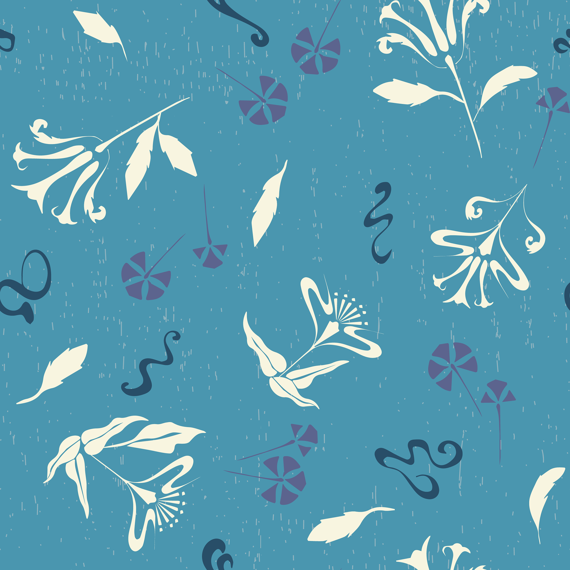 Whimsical Blue Flowers - SM202307-GBR007A