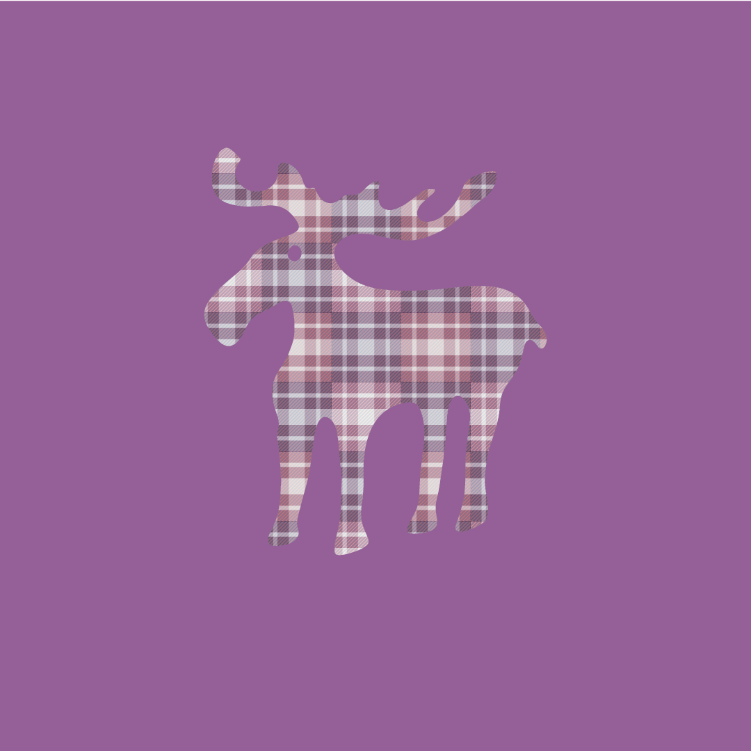 Flannel Moose in Purple  - SM202309-MSF010