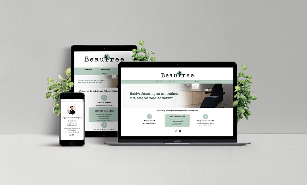 schoonheidssalon website ontwerp