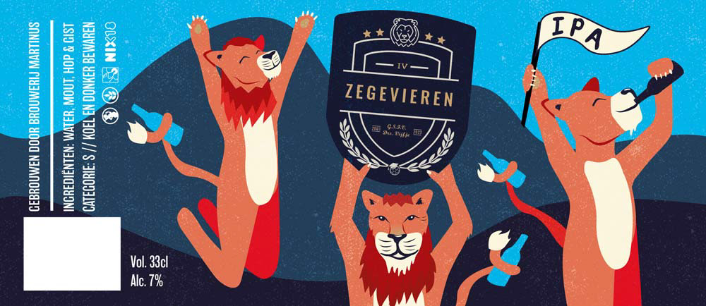 Speciaal bier etiket ontwerp Groningen
