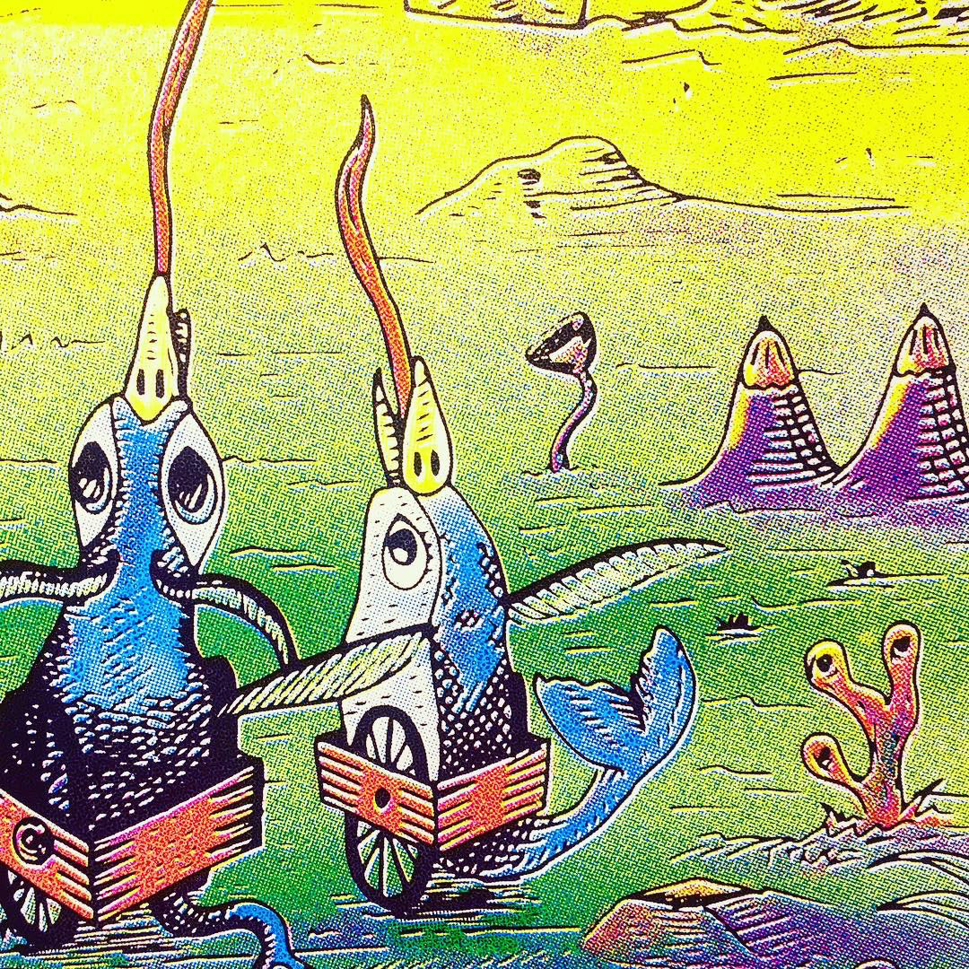 Zeefdruk illustratie ontwerp