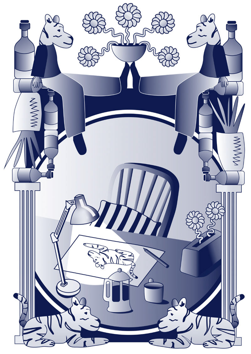 Illustratie collage friesland