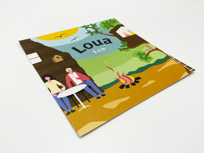 vrolijk geboortekaartje ontwerp