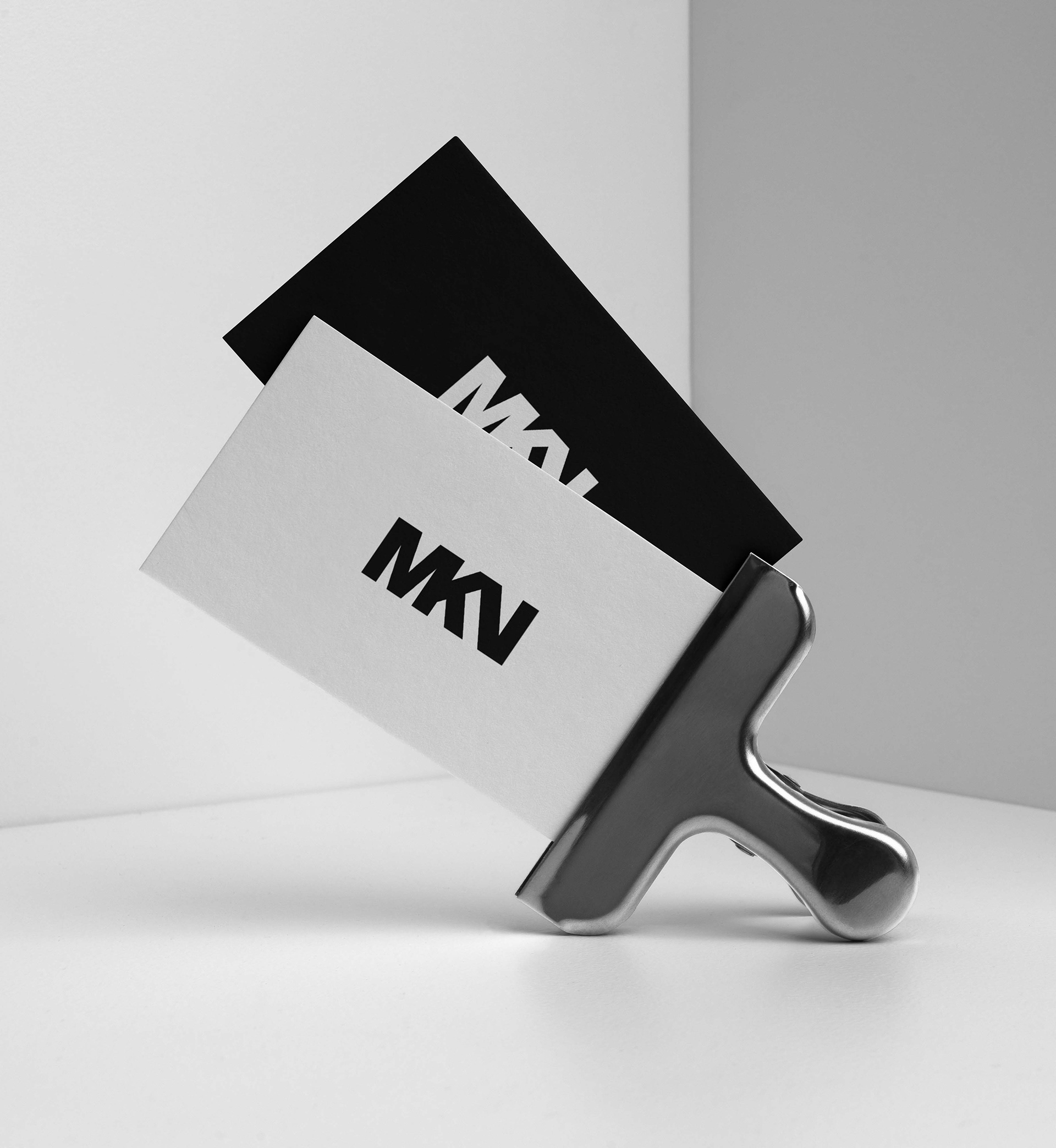 Corporate Design MKV, Visitenkarten schwarz weiß, Design