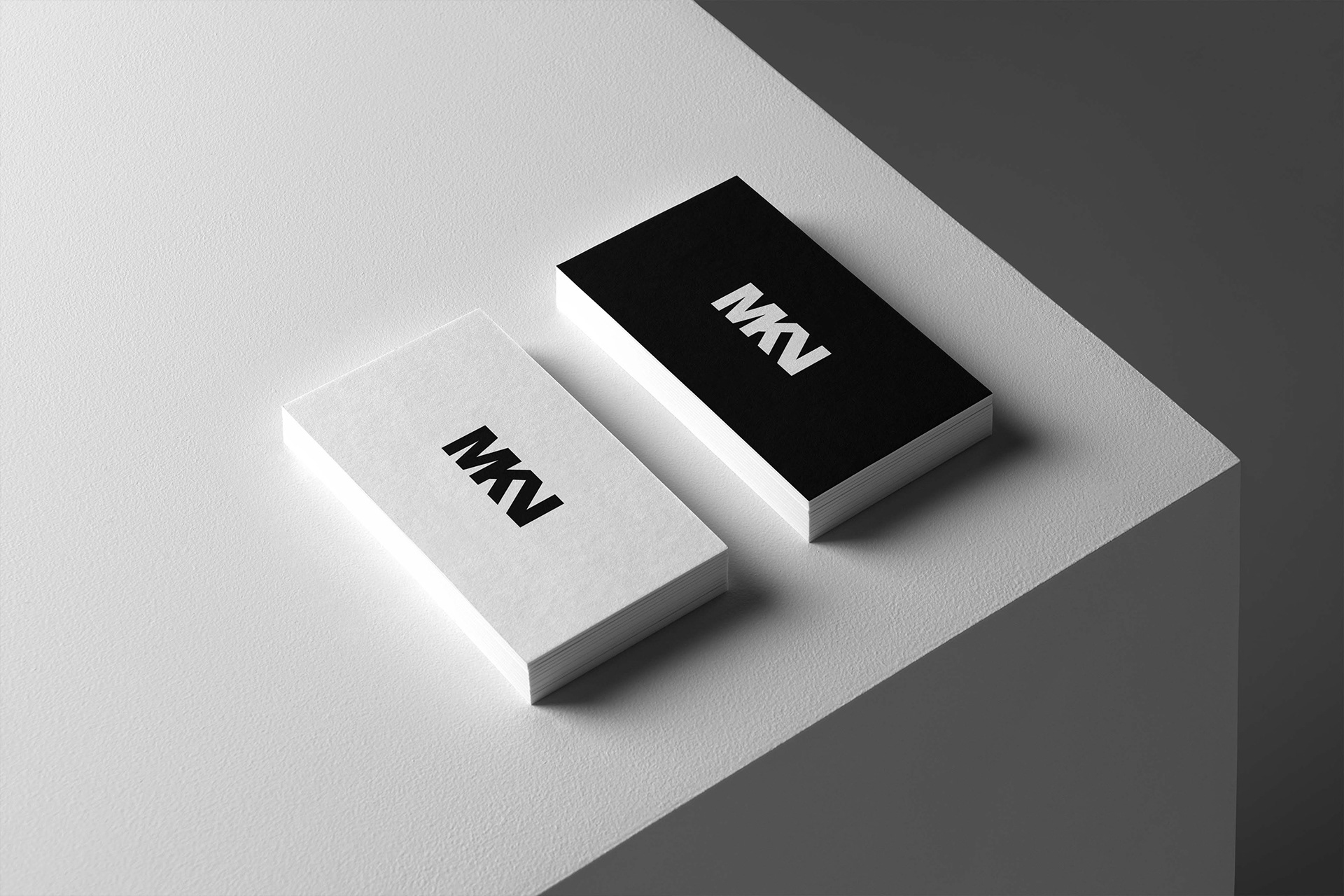 Corporate Design MKV, Visitenkarten schwarz weiß, Design