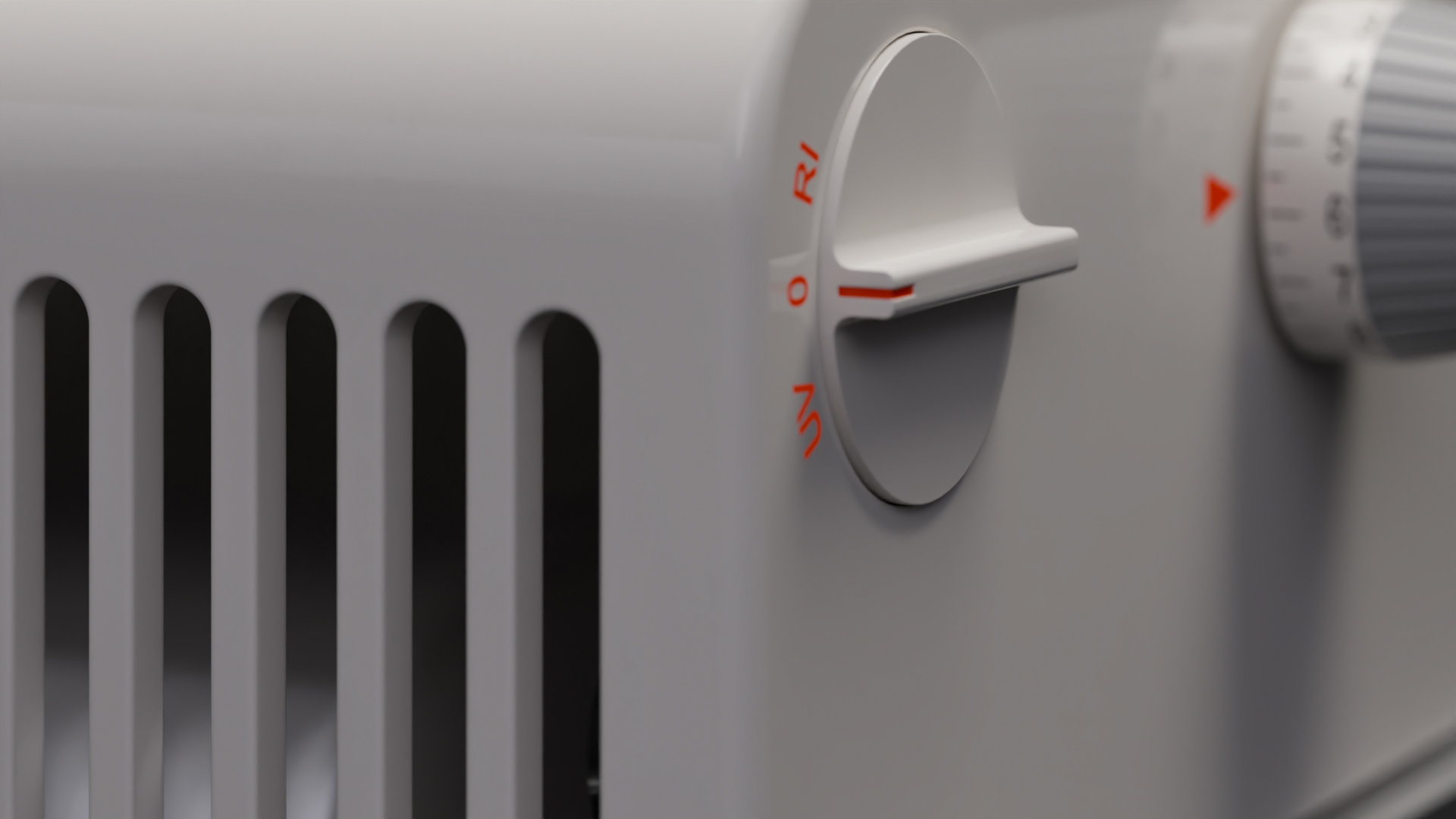 3D Produktvisualisierung, Braun Cosmolux, Ausschnitt mit Schaltern, Design Marius Nied