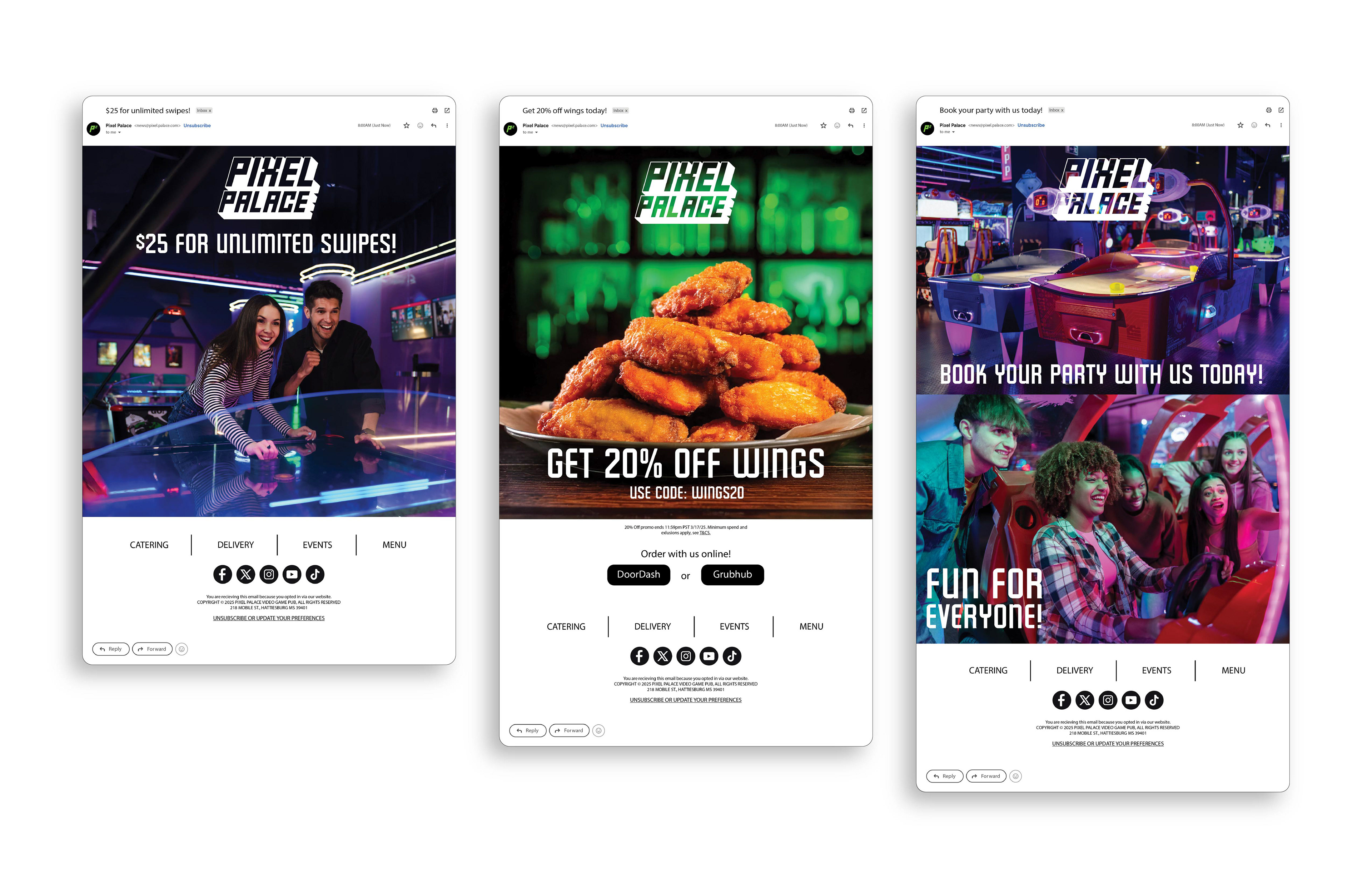 Pixel Palace Emails