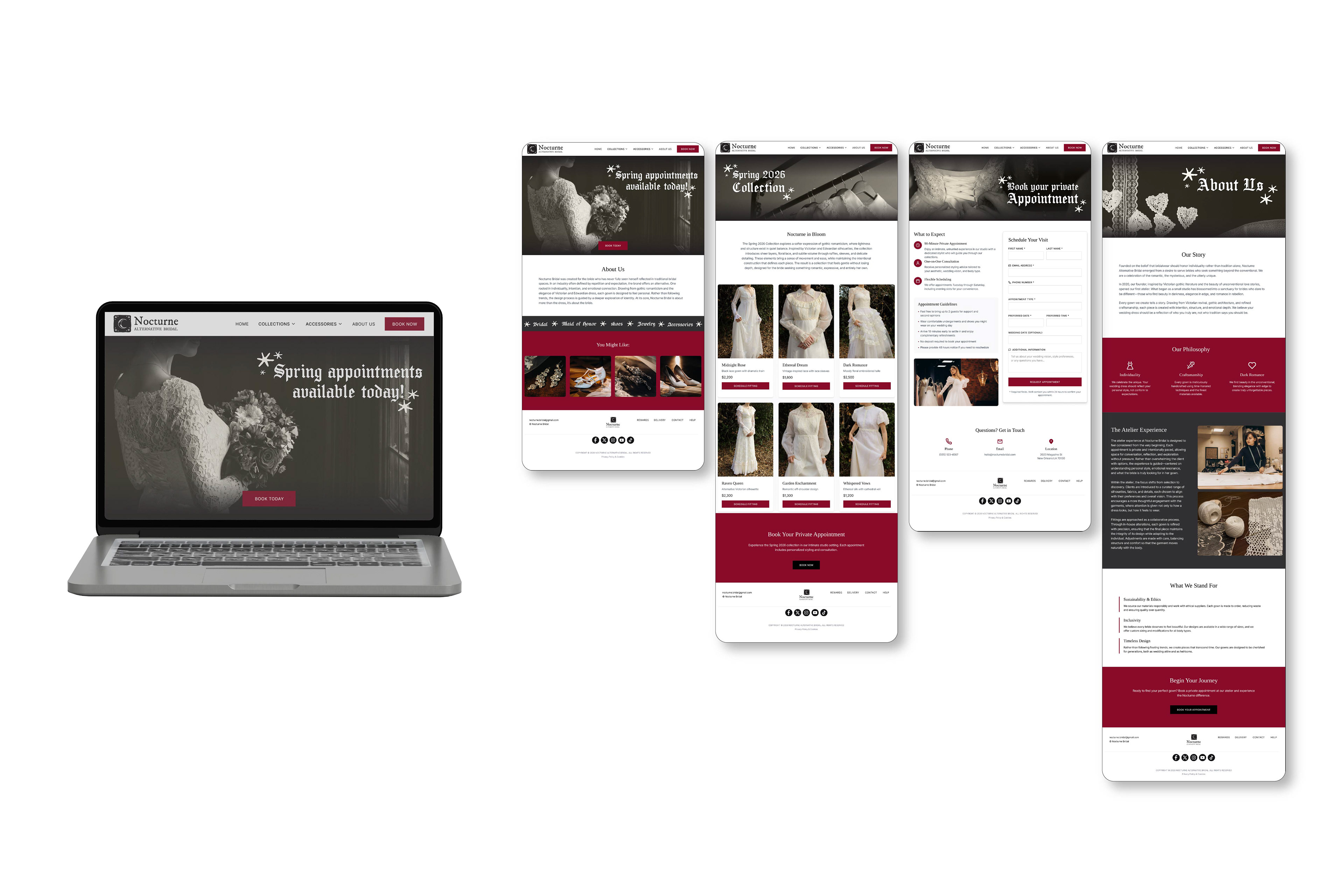 Nocturne Bridal Website