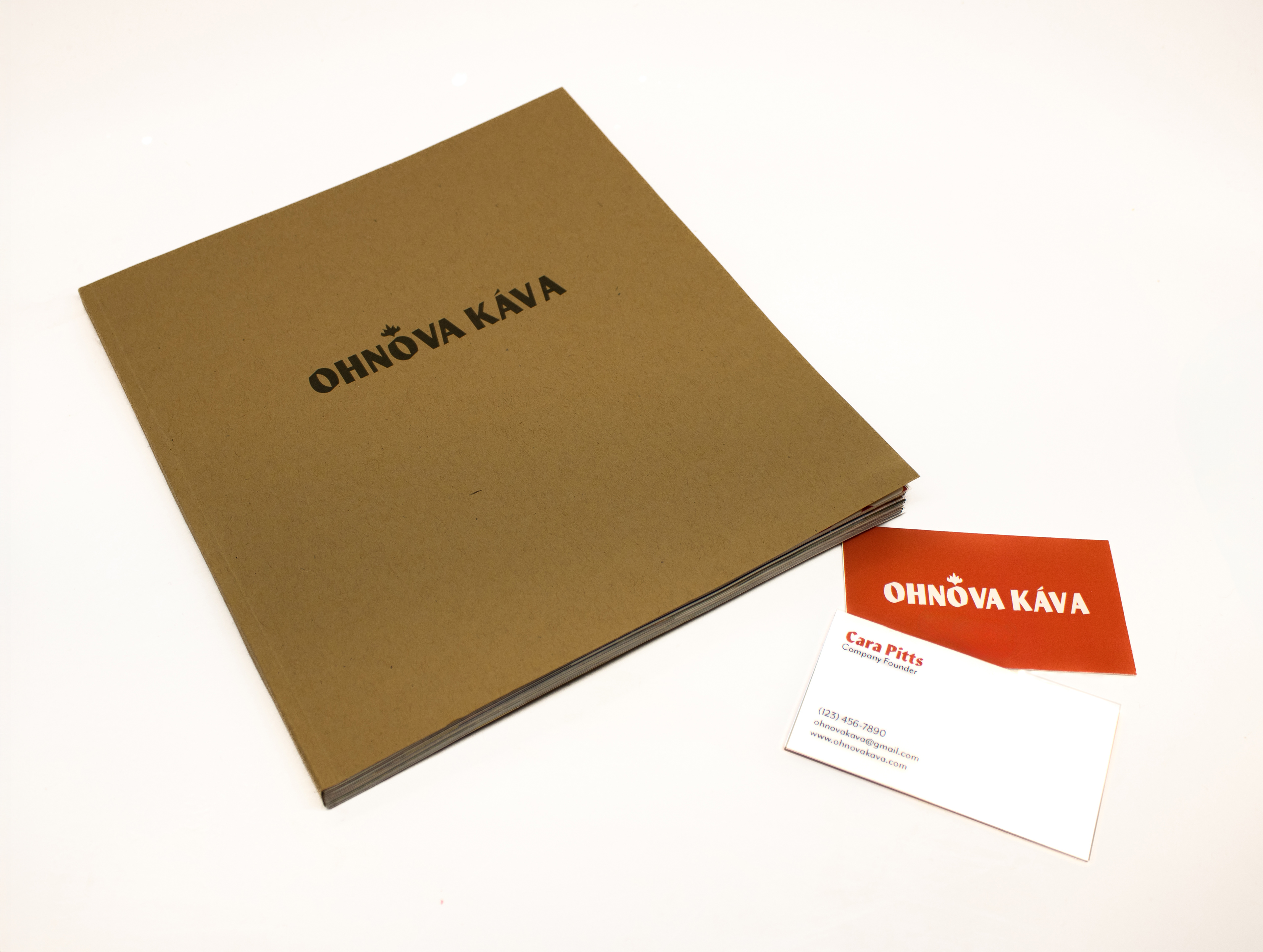 Ohnǒva Káva Investor Look Book and Business card