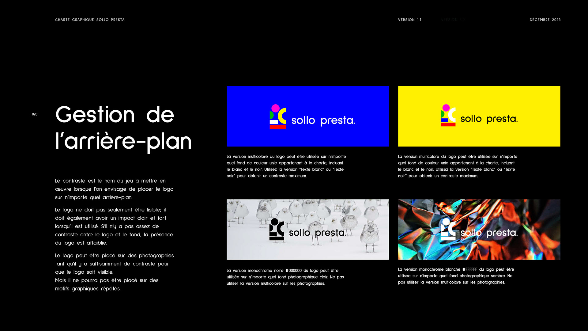 Charte graphique sollo presta