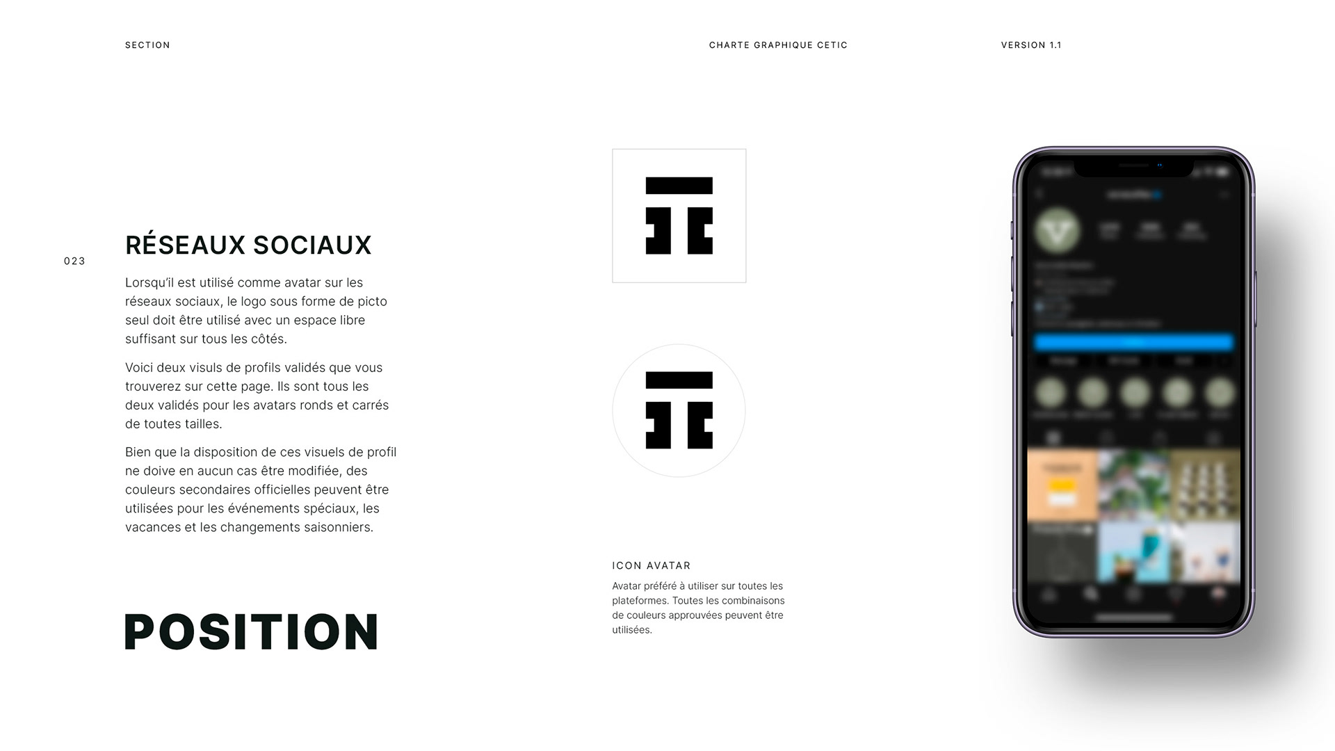 Extrait du document de charte graphique CETIC