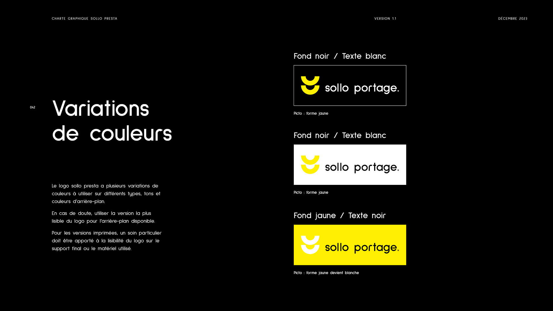 Charte graphique sollo portage
