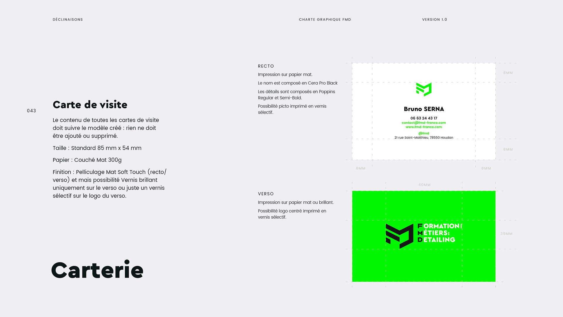 Extrait du document de charte graphique FMD