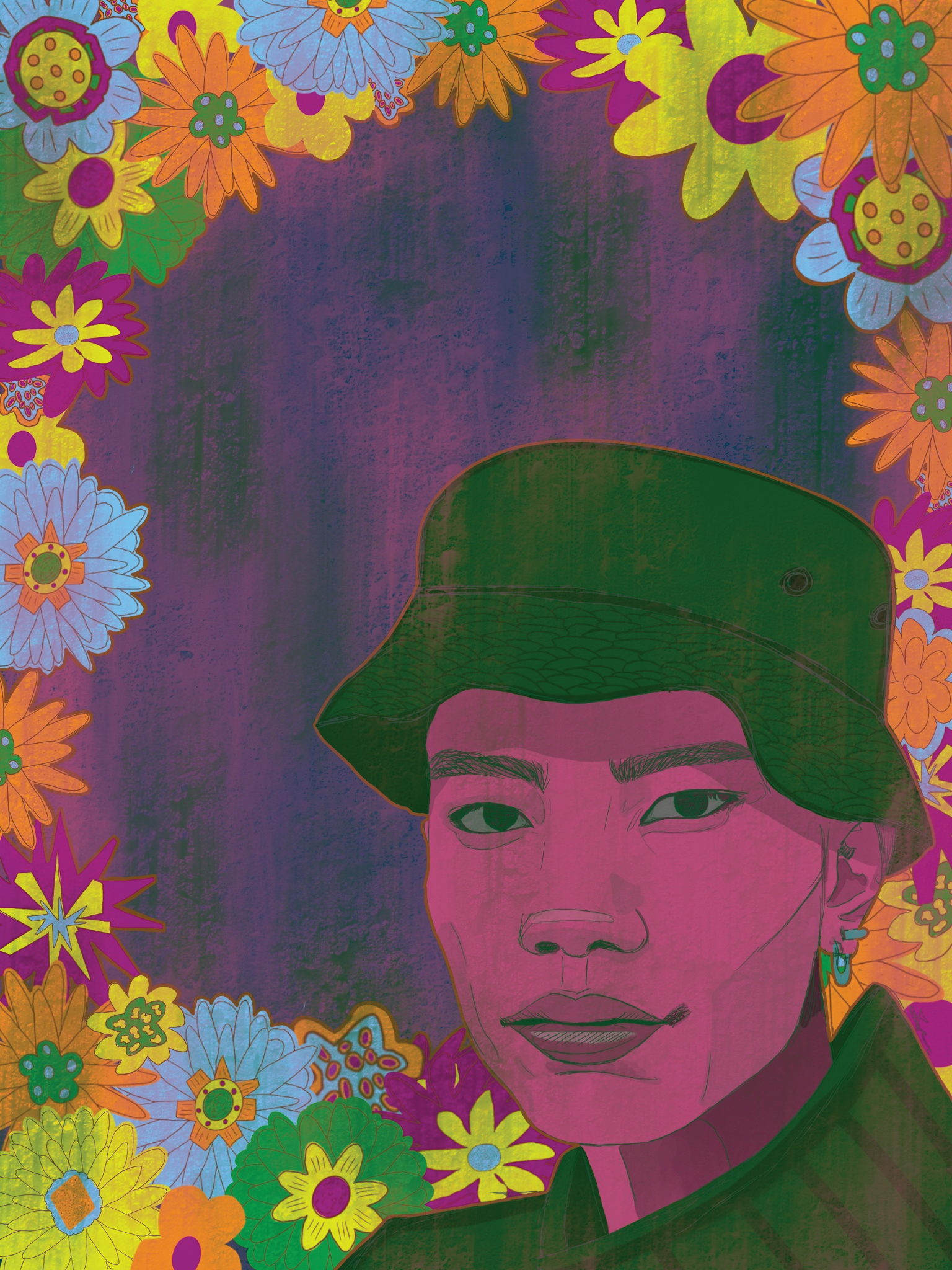 Flowers: An illustration inspired by flowers at the George Floyd memorial in 2020