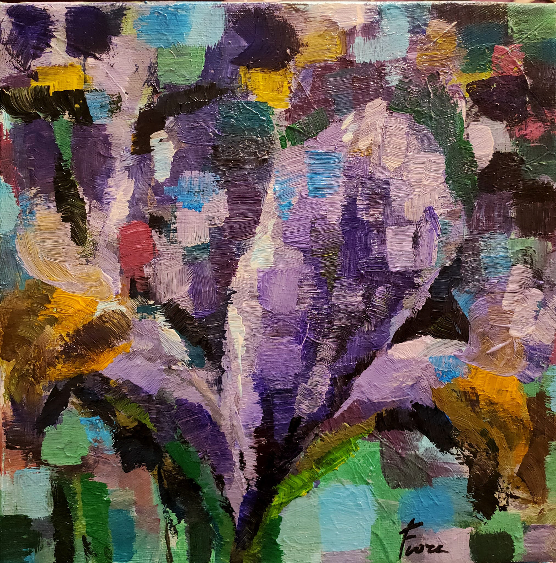 Iris - 30x30 - acrilico su tela
