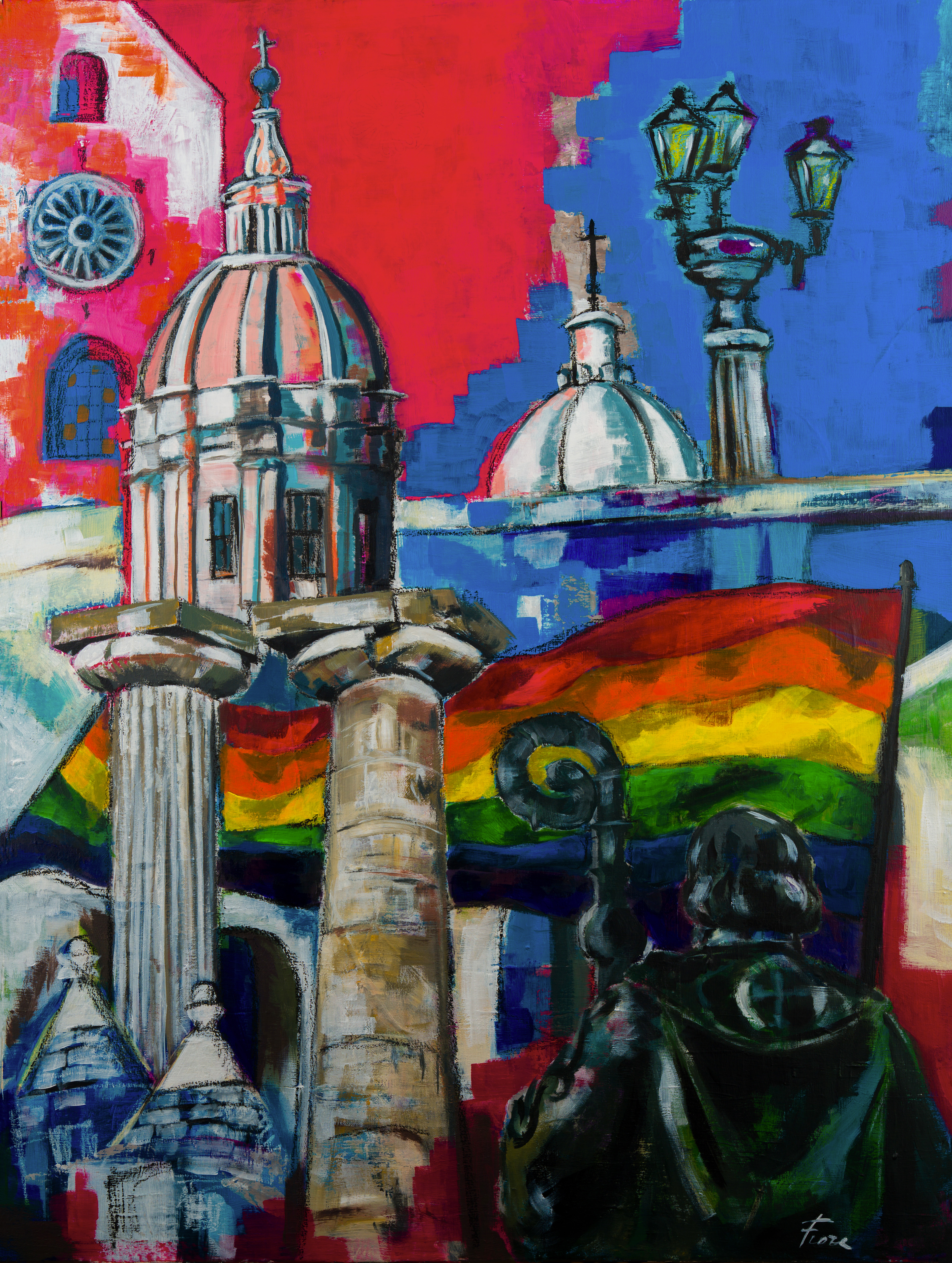 "Custodi d'identità" - Acrilico su tela - 80x60