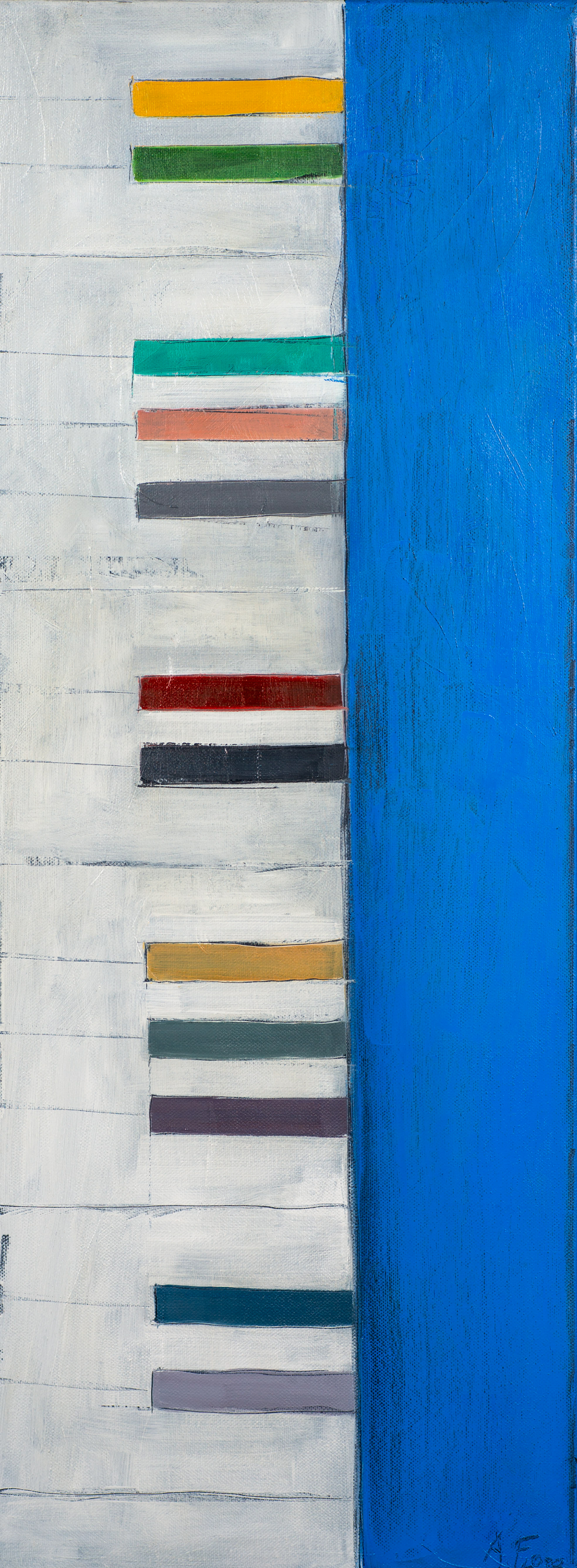 Tasti - 30x70 - olio su tel