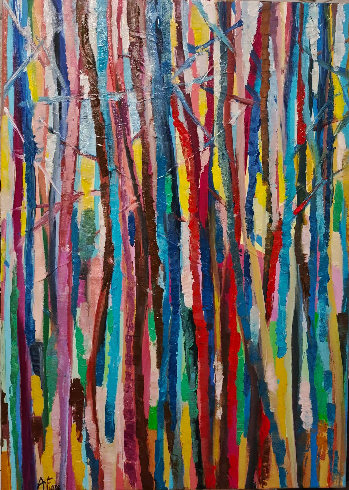 Nature III - 80x60 - tecnica mista su tela