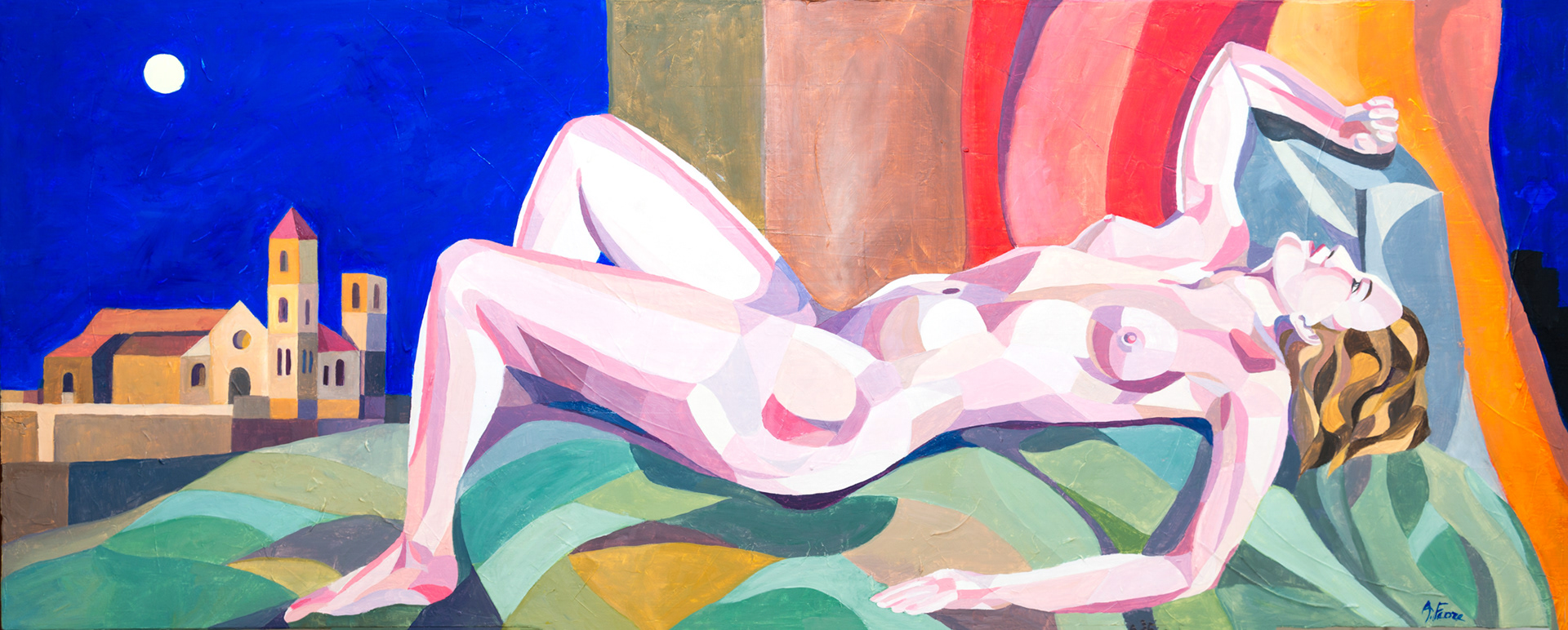 Lascive nostalgie - 40x80 - olio su tavola
