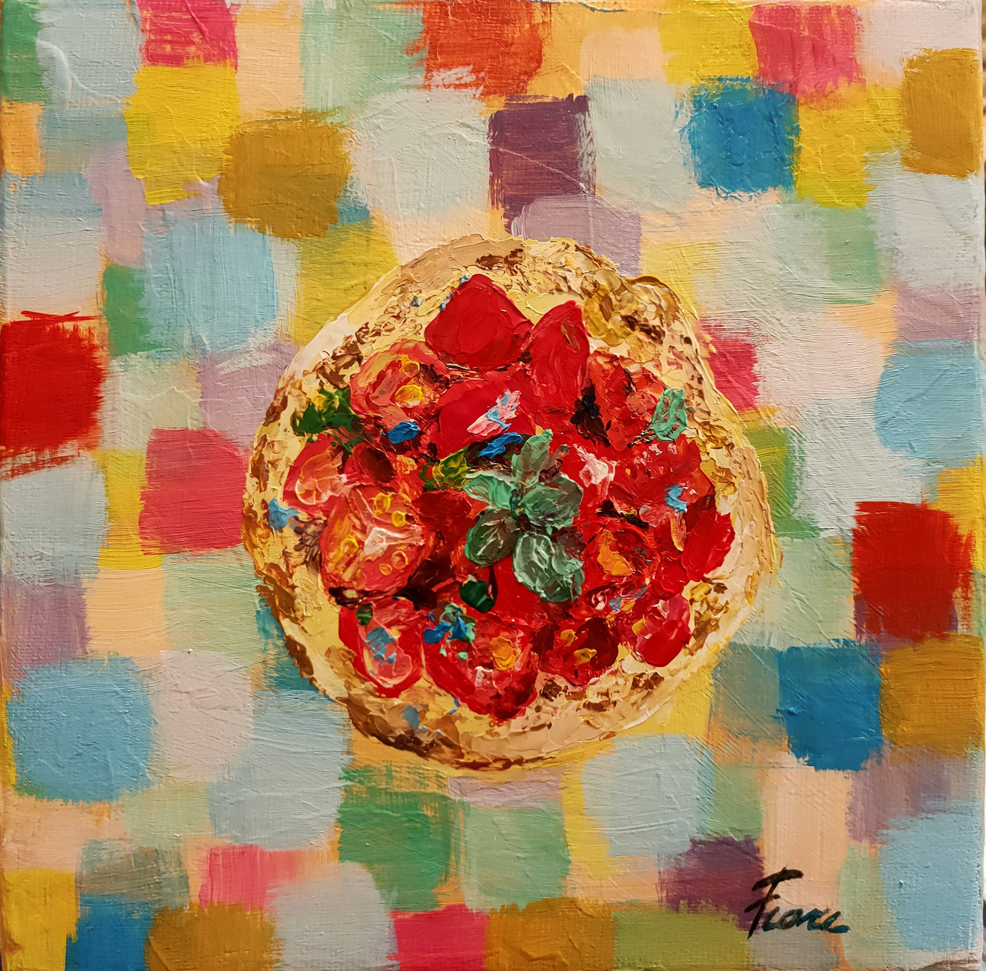 Frisa - 20x20 - acrilico su tela