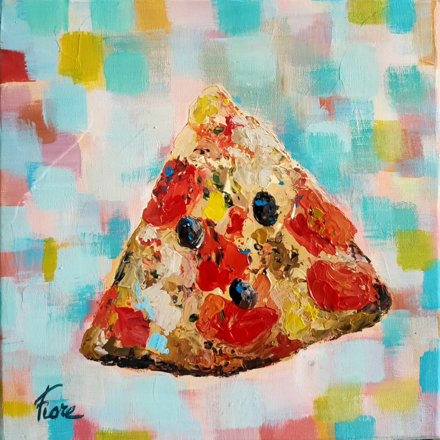 Fcazz (focaccia) - 20x20 - acrilico su tela
