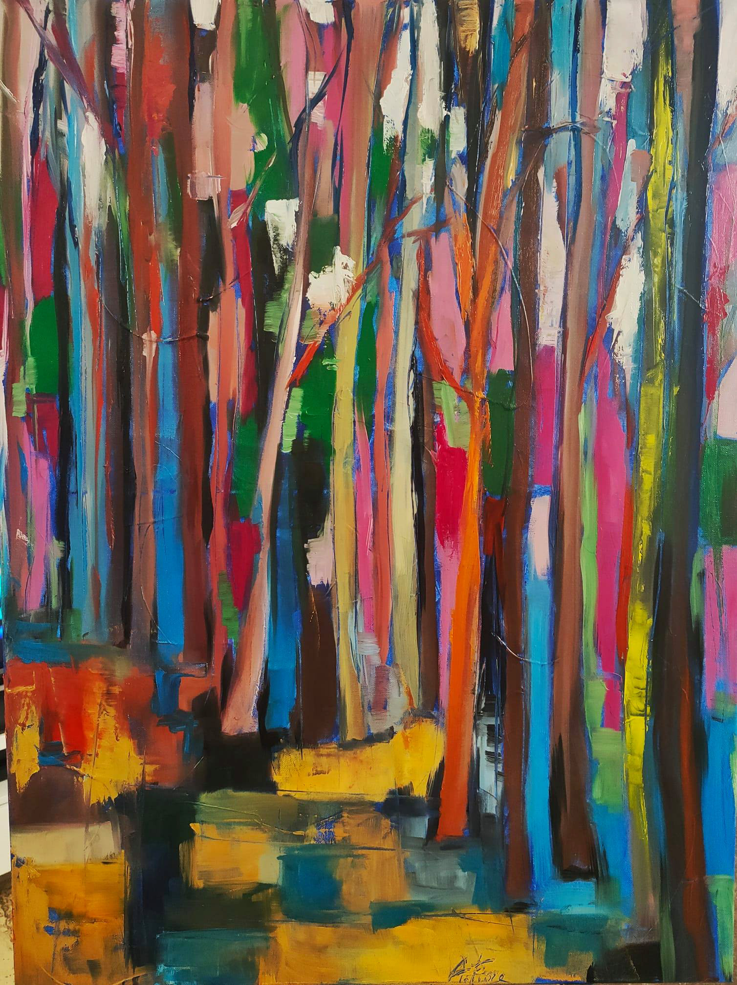 Nature V - 80x60 - tecnica mista su tela
