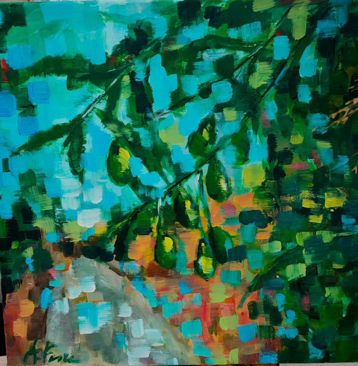 L'ulivo - 30x30 - acrilico su tela.